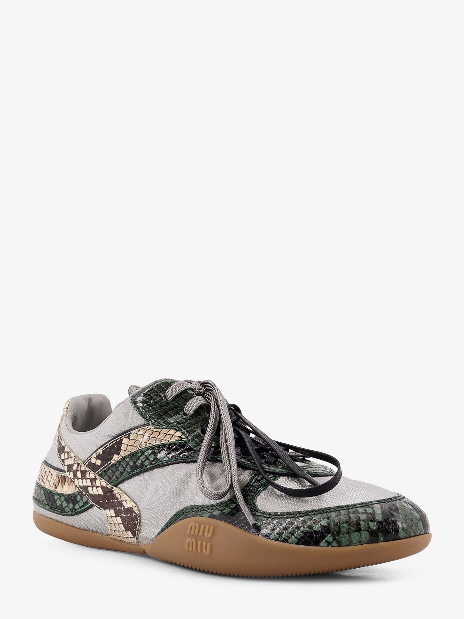 Miu Miu Gymnasium Technical Fabric And Python-Print Aisley Sneakers Size US 8 / IT 38 - 2 Thumbnail