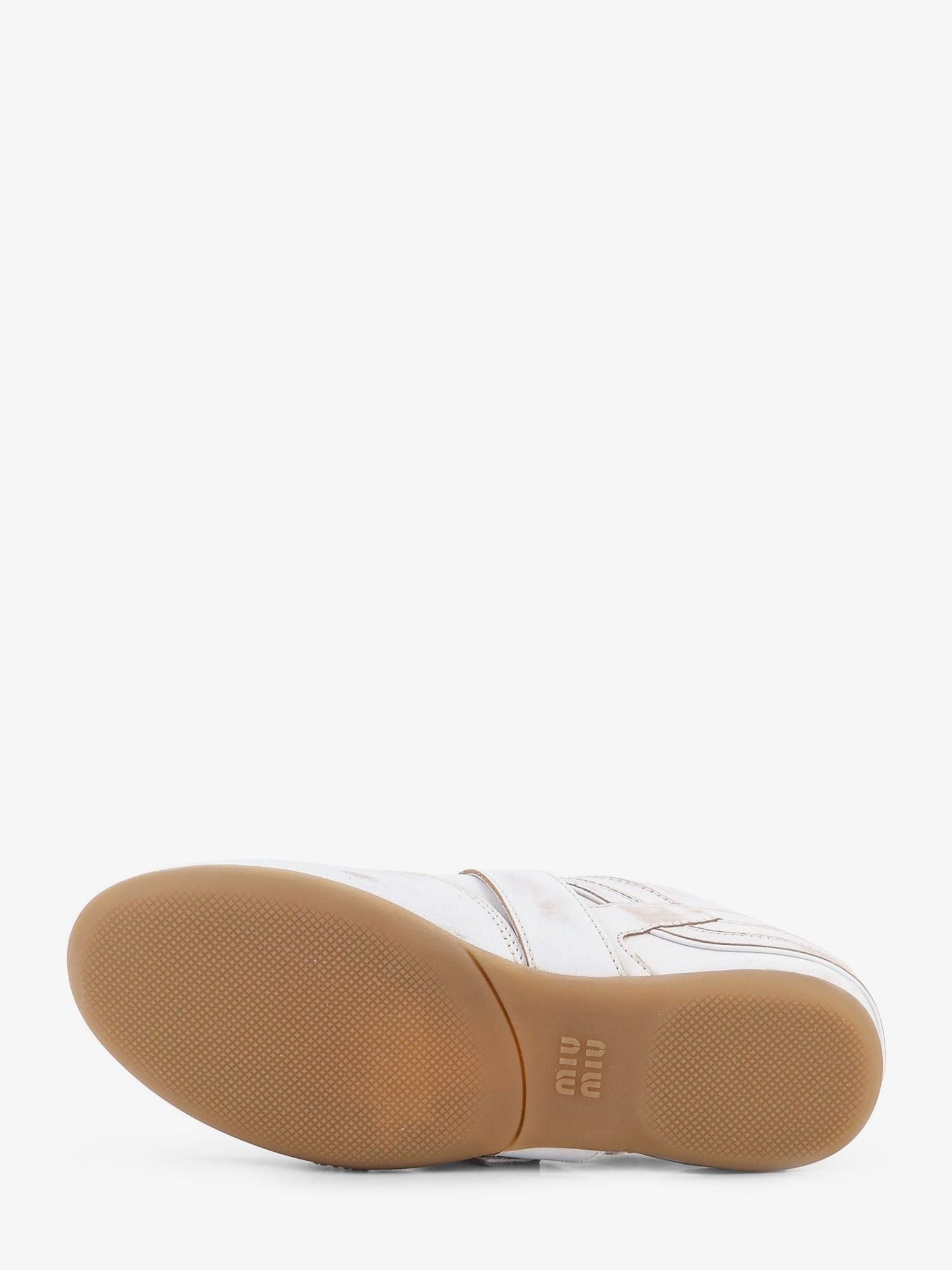 Miu Miu Used-Effect Leather Sneakers With Metal Buckle Detail Size US 9 / IT 39 - 4 Thumbnail