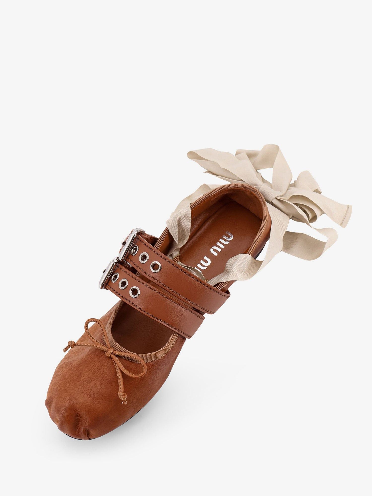 Miu Miu Leather Ballerinas Size US 6 / IT 36 - 4 Thumbnail