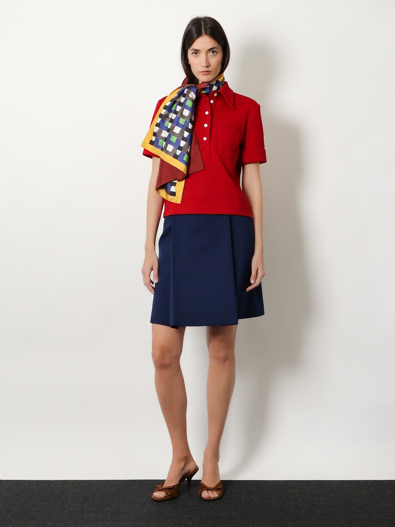 Miu Miu Multicolored Silk Scarf Size ONE SIZE - 4 Thumbnail