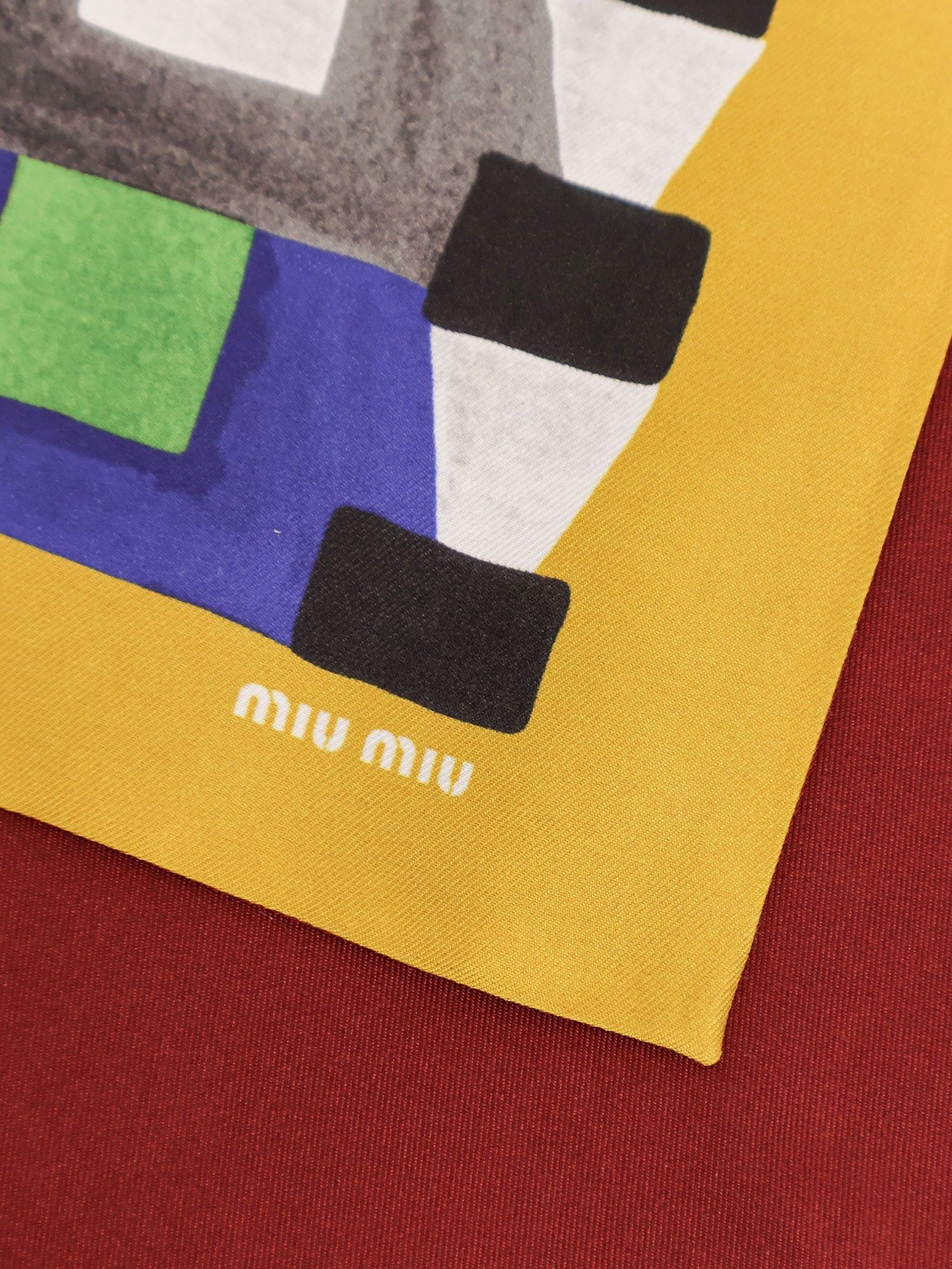Miu Miu Multicolored Silk Scarf Size ONE SIZE - 2 Thumbnail