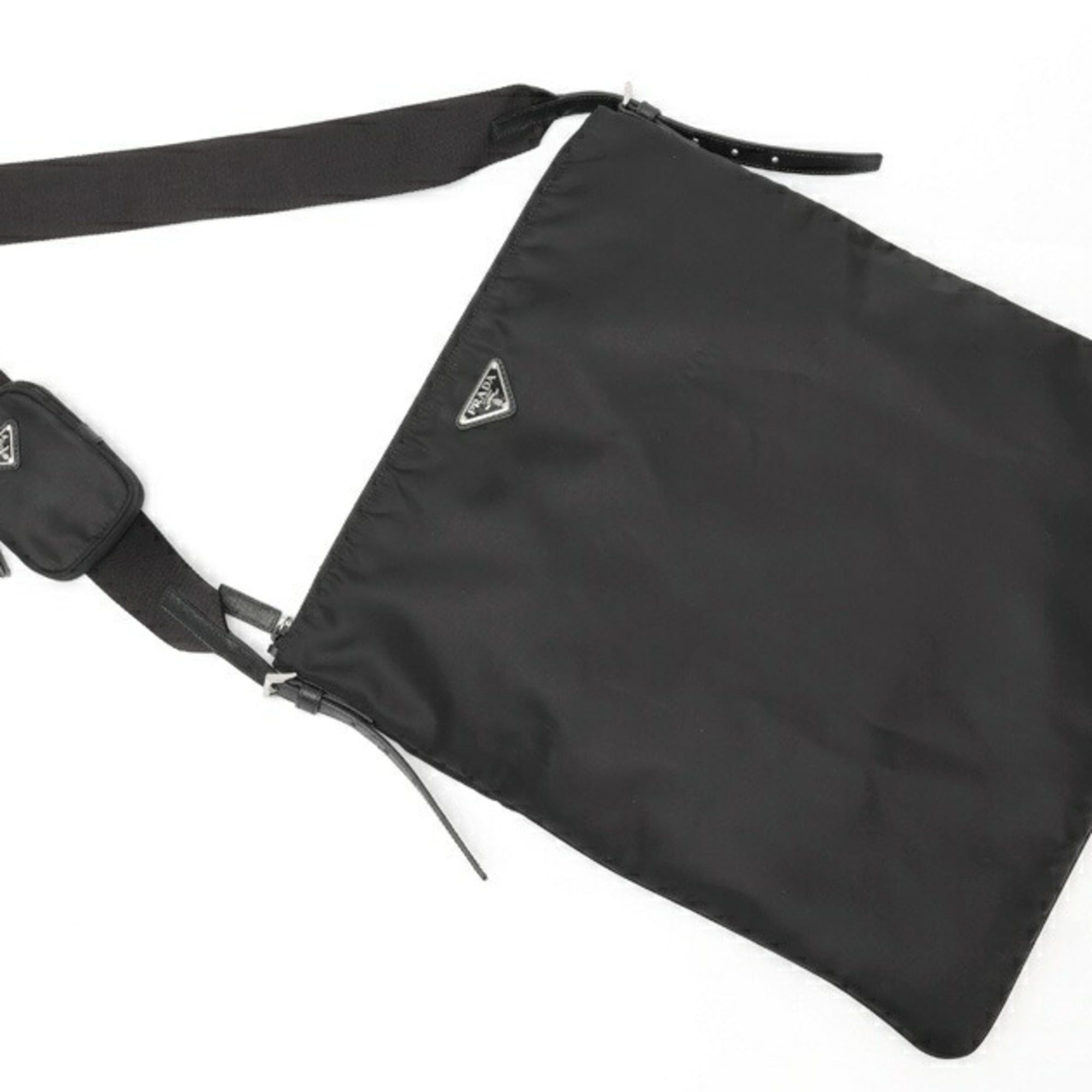 Prada Prada Shoulder Bag 2VH123 Nylon Saffiano Leather Black Size ONE SIZE - 2 Thumbnail