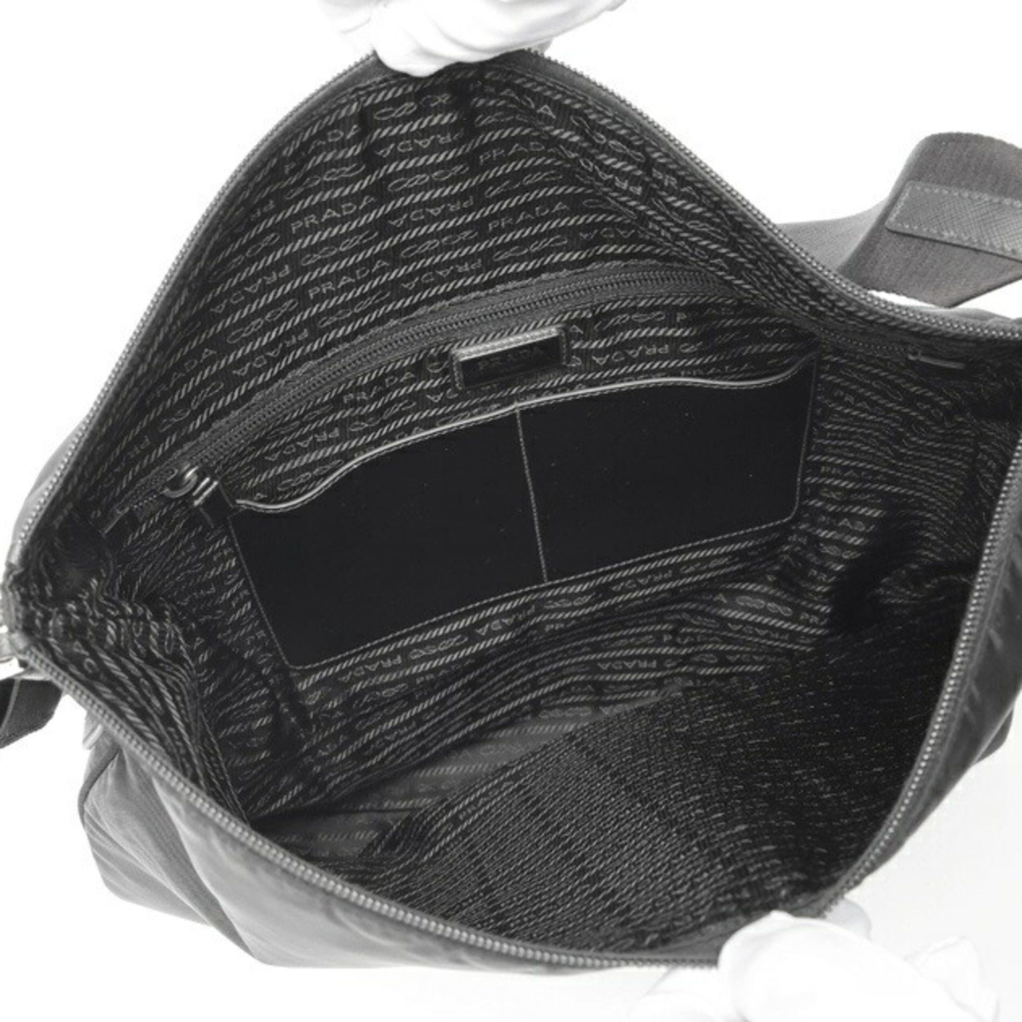 Prada Prada Shoulder Bag 2VH123 Nylon Saffiano Leather Black Size ONE SIZE - 5 Thumbnail