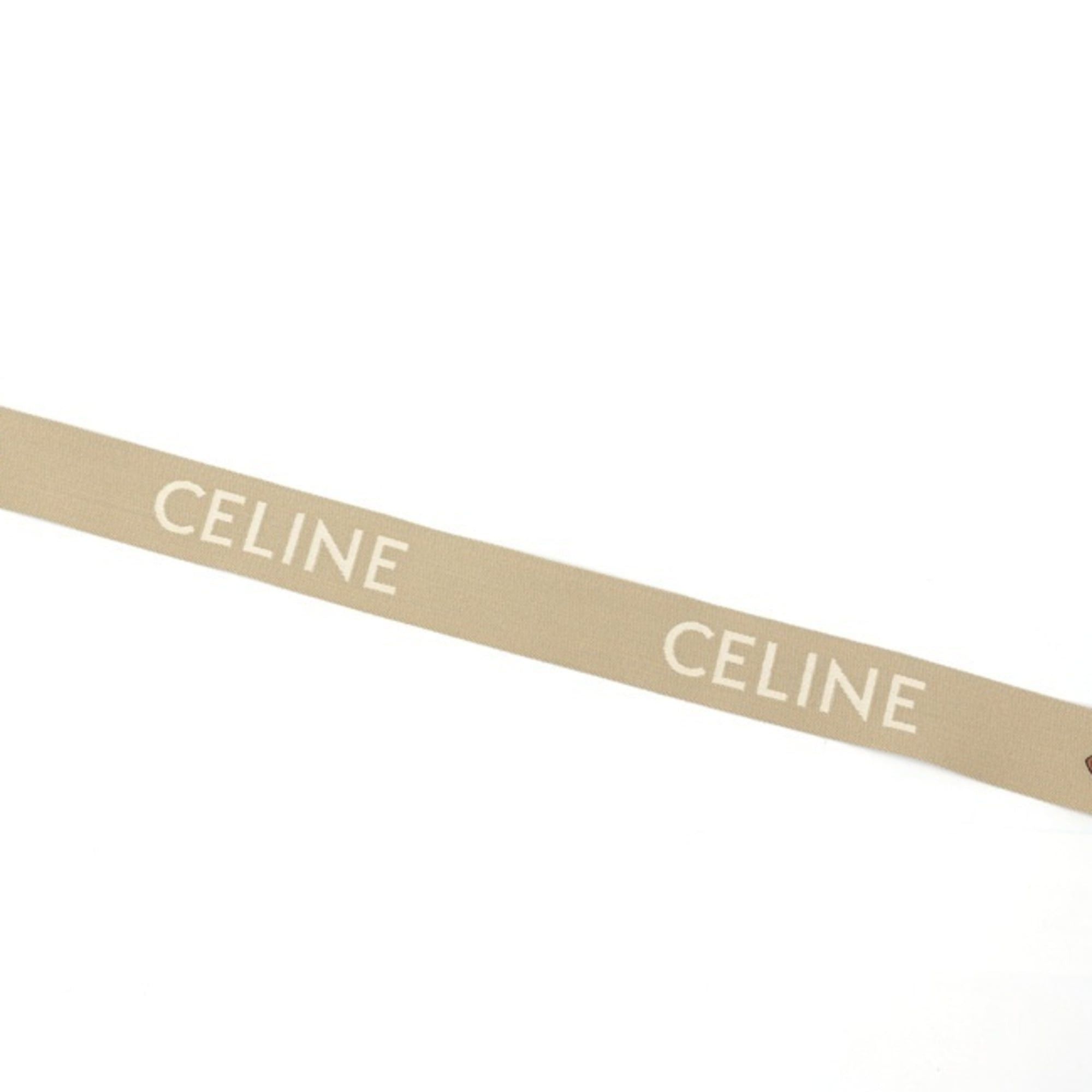 Celine Celine Jacquard Shoulder Strap 49S02 Beige White Size ONE SIZE - 2 Thumbnail