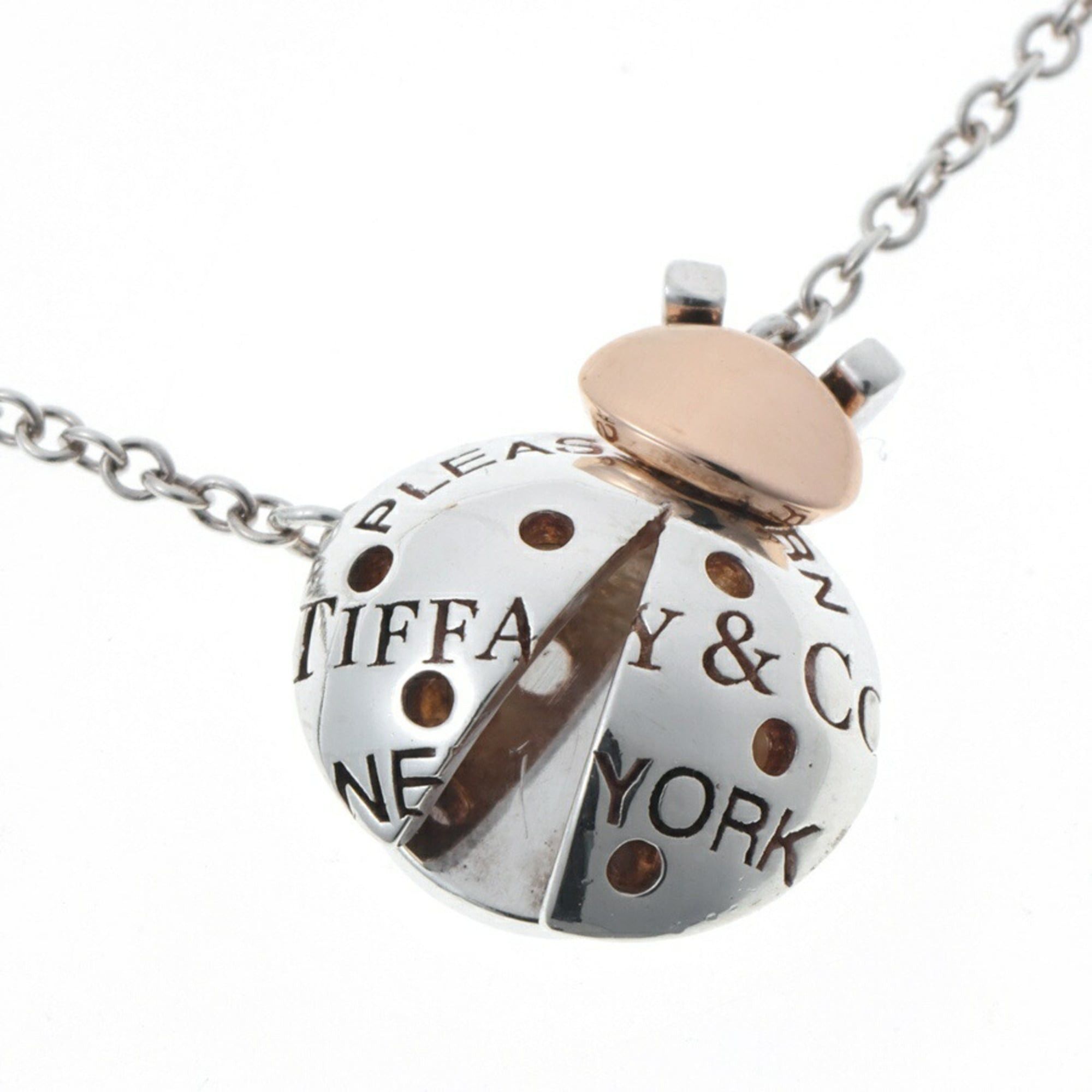 Tiffany & Co. Tiffany & Co. Return to Ladybug Collection Necklace, Sterling Silver (925) and 18K Pink Gold, 46 cm Size ONE SIZE - 4 Thumbnail