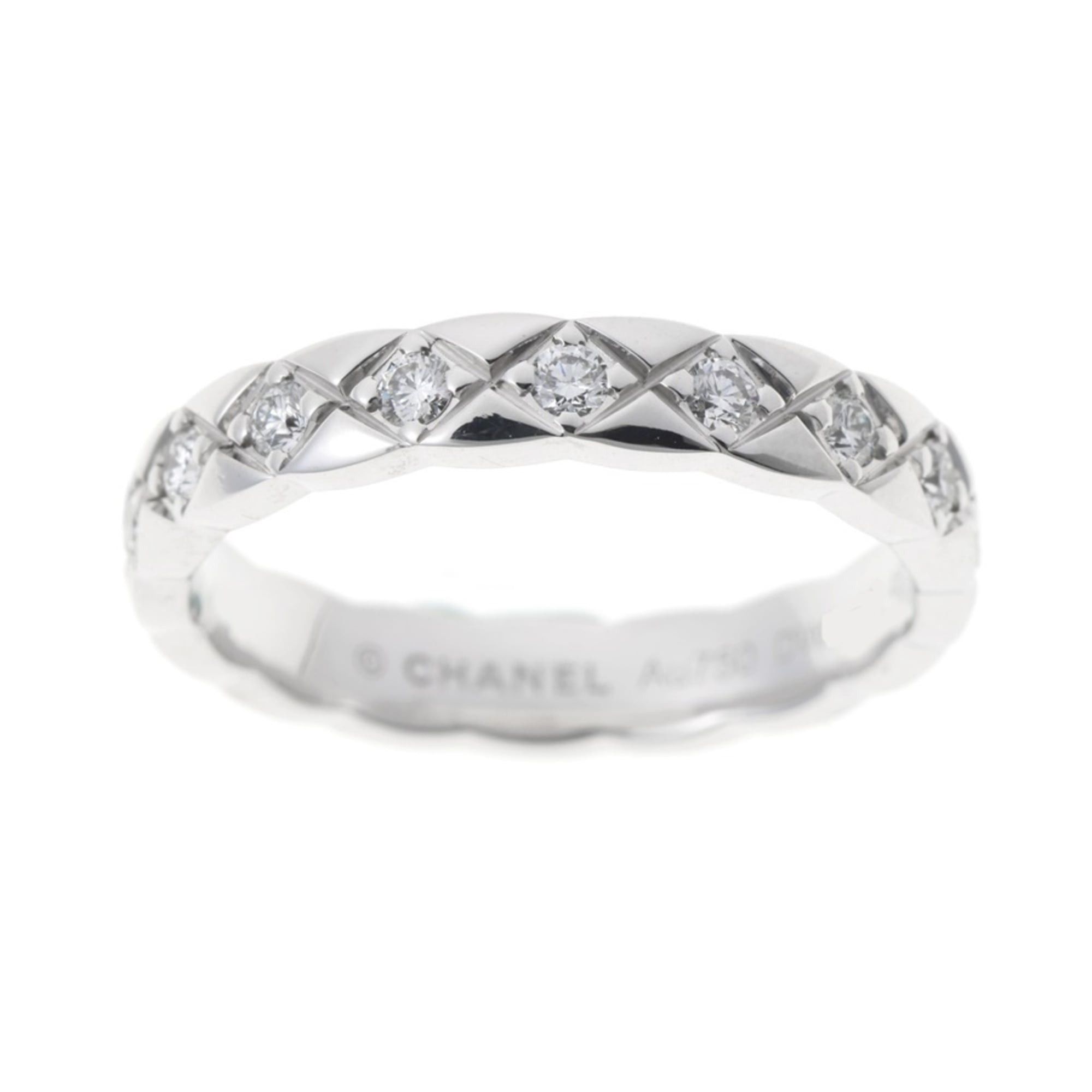 Chanel Chanel Coco Crush Collection Ring Mini Model Full Diamond J11871 750 18KWG #8 Size ONE SIZE - 2 Thumbnail