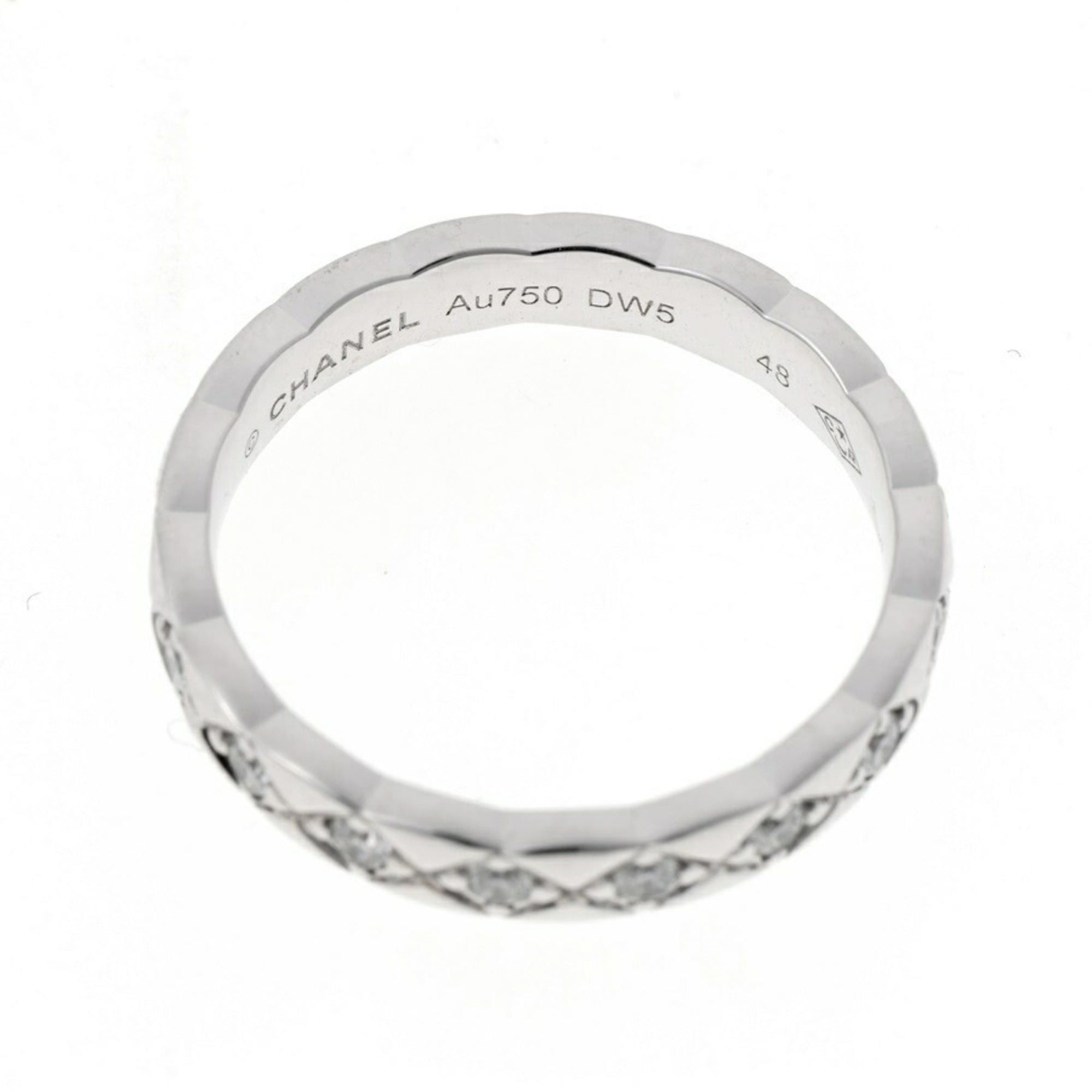 Chanel Chanel Coco Crush Collection Ring Mini Model Full Diamond J11871 750 18KWG #8 Size ONE SIZE - 4 Thumbnail