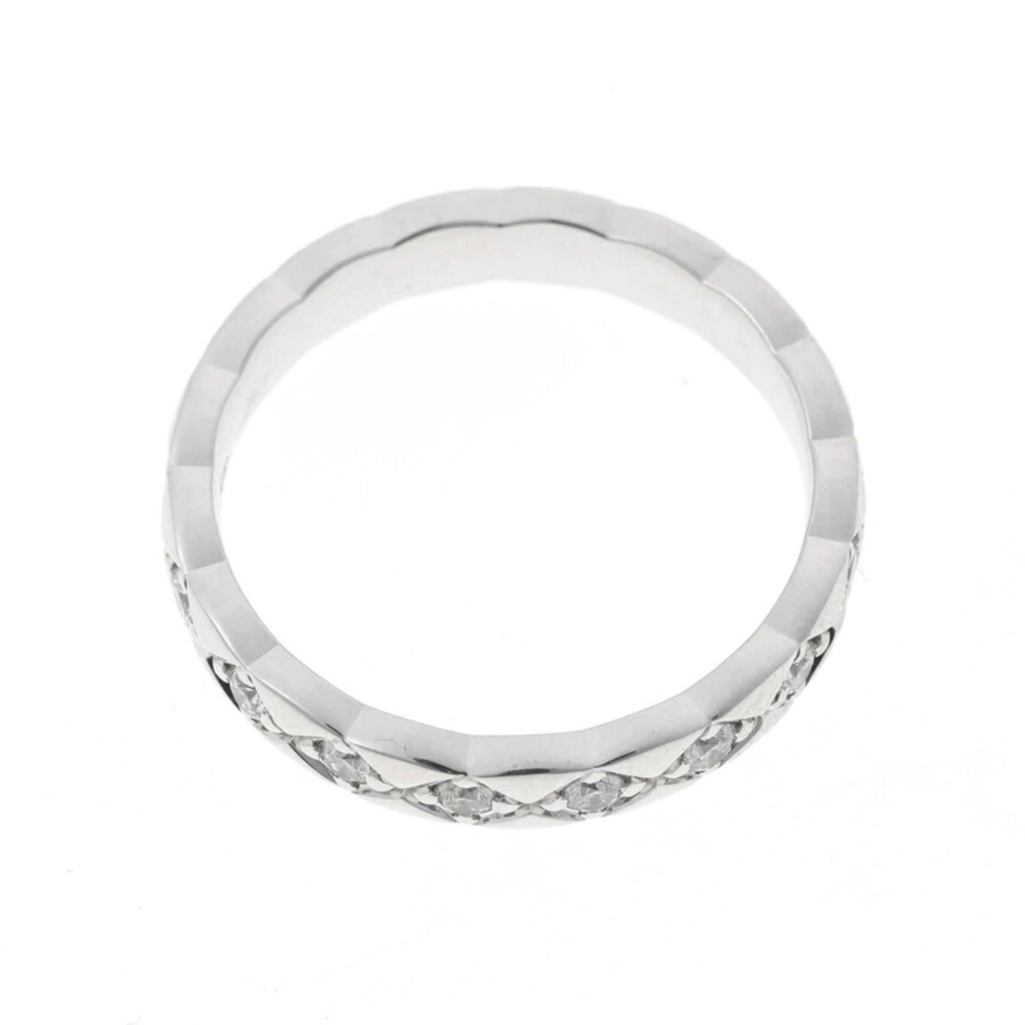 Chanel Chanel Coco Crush Collection Ring Mini Model Full Diamond J11871 750 18KWG #8 Size ONE SIZE - 3 Thumbnail