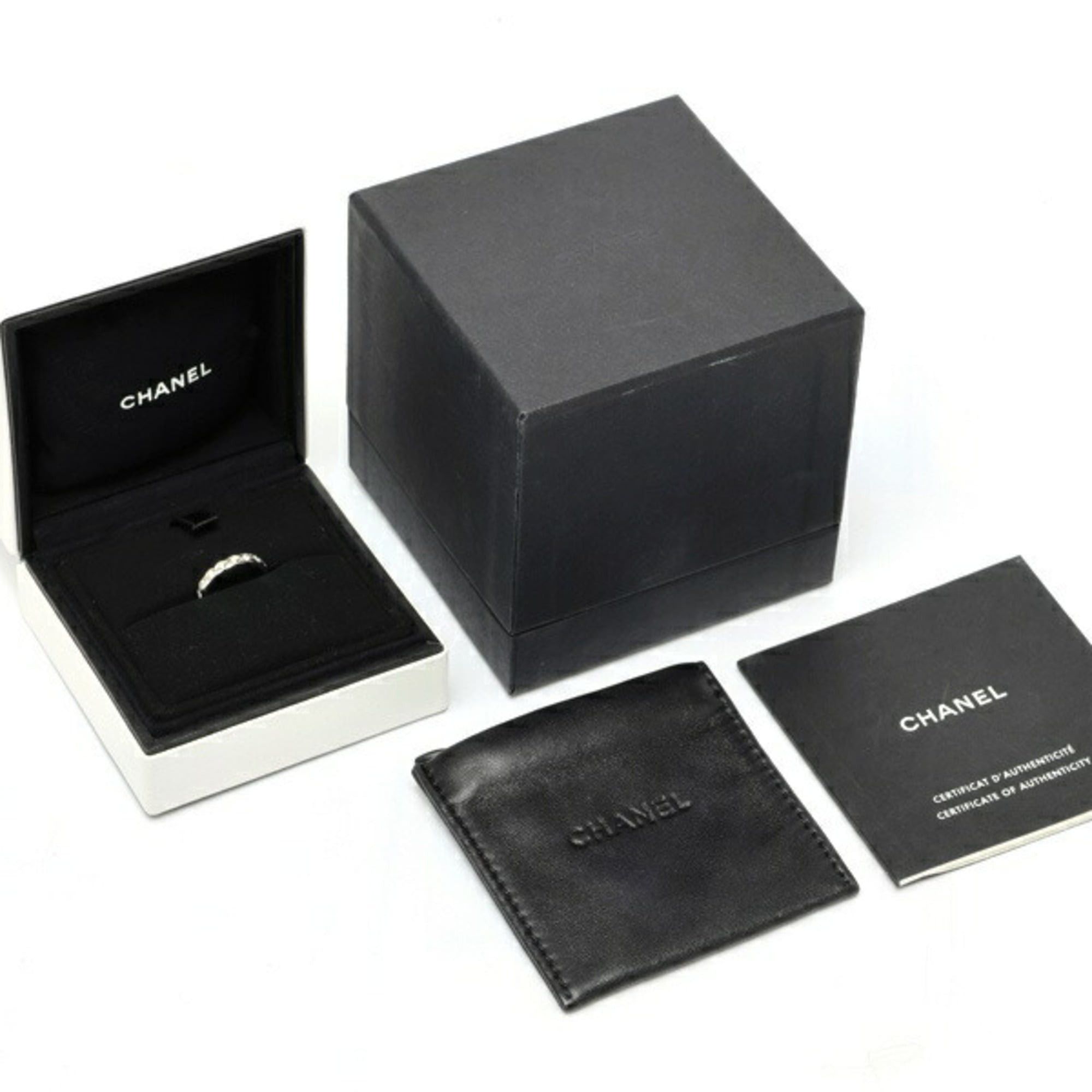 Chanel Chanel Coco Crush Collection Ring Mini Model Full Diamond J11871 750 18KWG #8 Size ONE SIZE - 5 Thumbnail