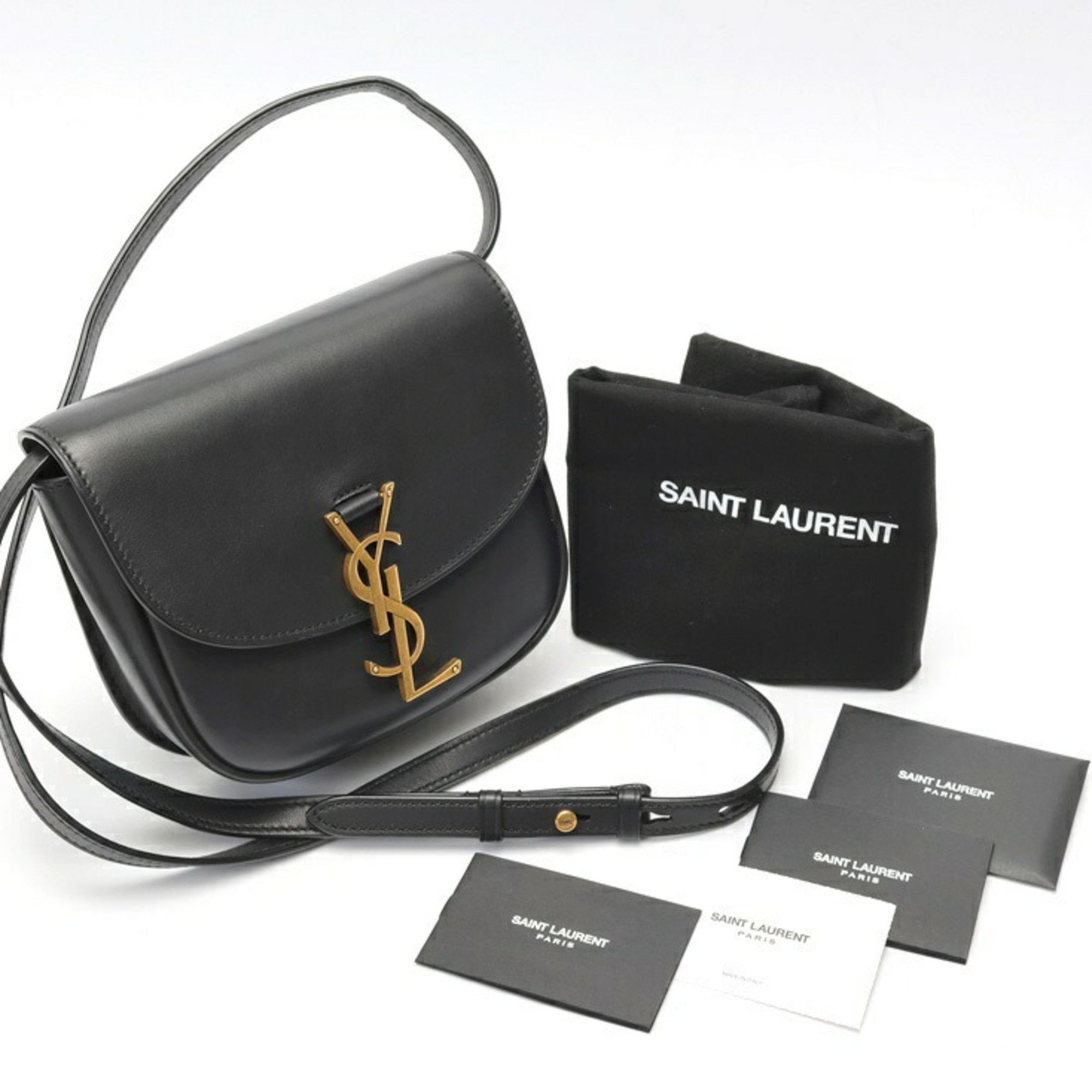 Saint Laurent Paris Saint Laurent Kaia Small Shoulder Bag 619740, Leather, Black Size ONE SIZE - 8 Thumbnail