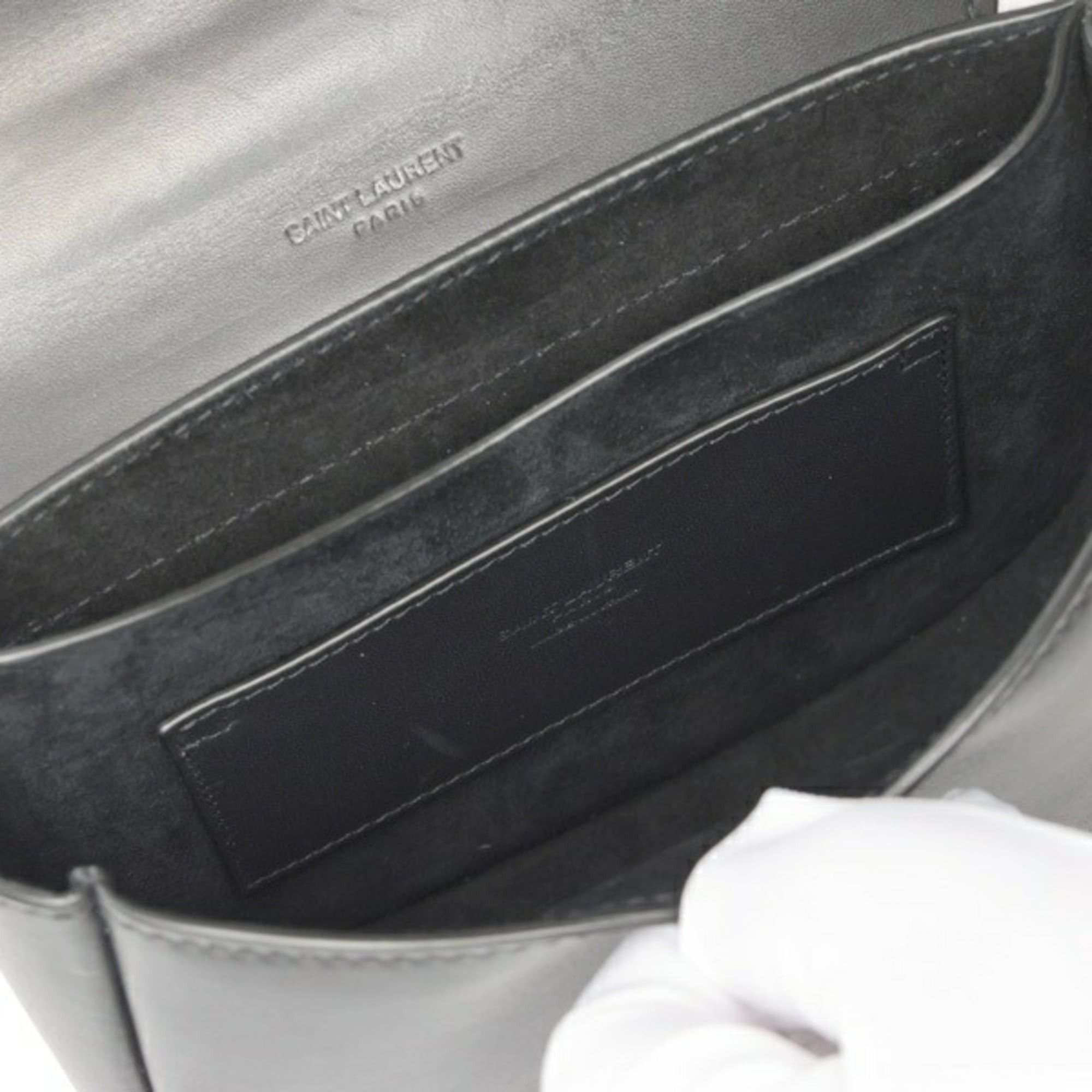 Saint Laurent Paris Saint Laurent Kaia Small Shoulder Bag 619740, Leather, Black Size ONE SIZE - 7 Thumbnail