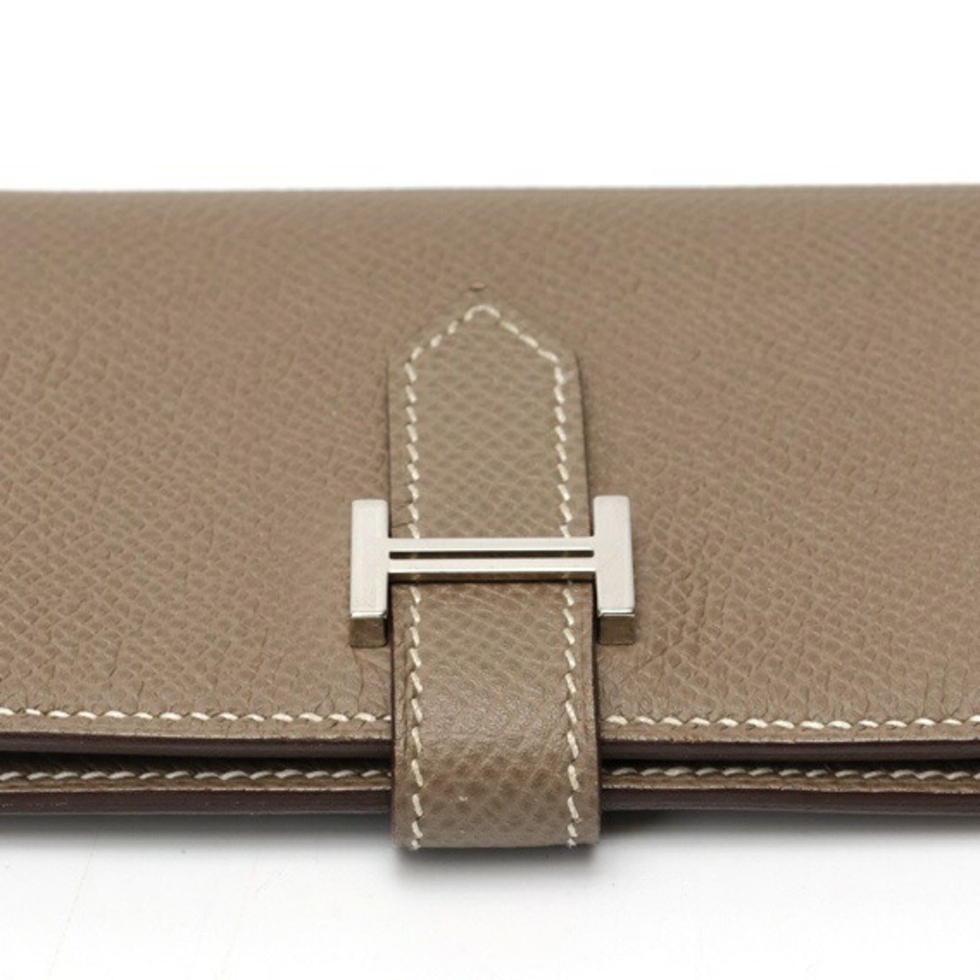 Hermes Hermes Bearn Mini Card Case, Veau Epsom Leather, Etoupe Size ONE SIZE - 3 Thumbnail