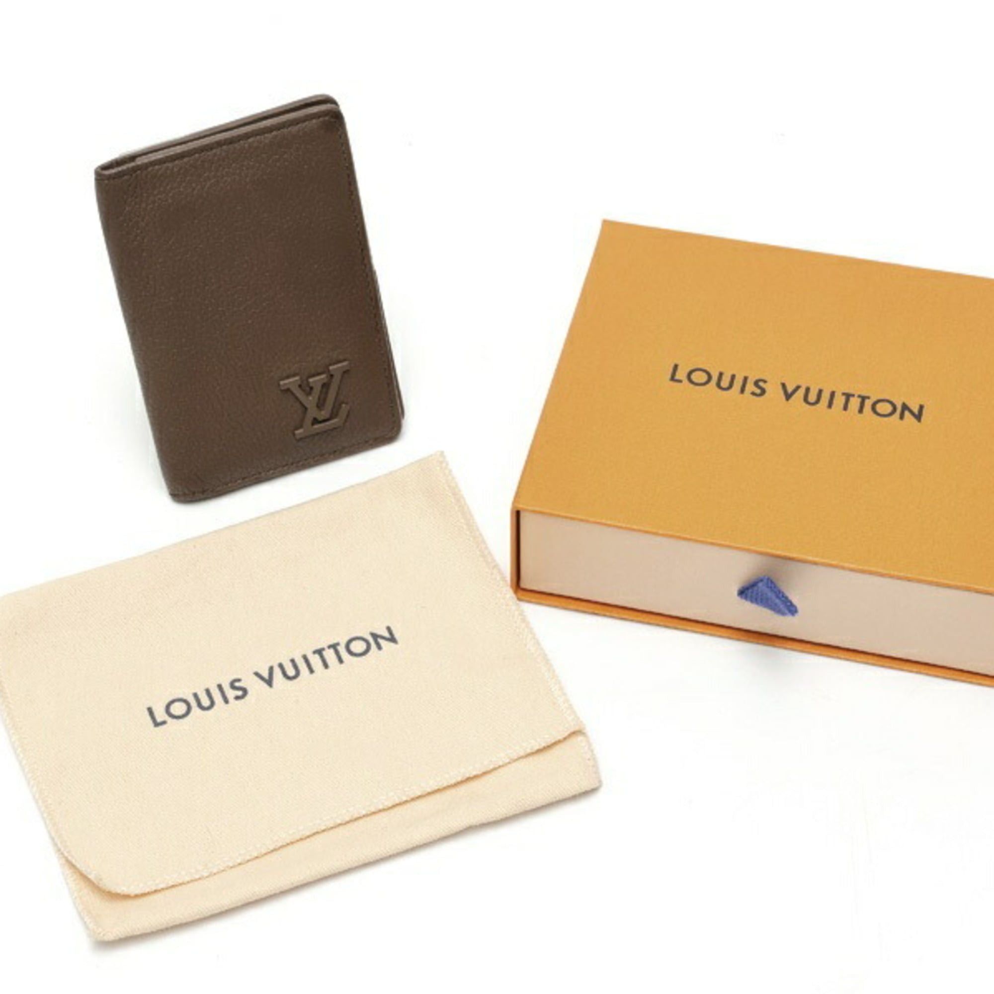 Louis Vuitton Louis Vuitton LV Aerogram Card Case Organizer de Poche M11490, Grain Leather, Brown Size ONE SIZE - 9 Thumbnail