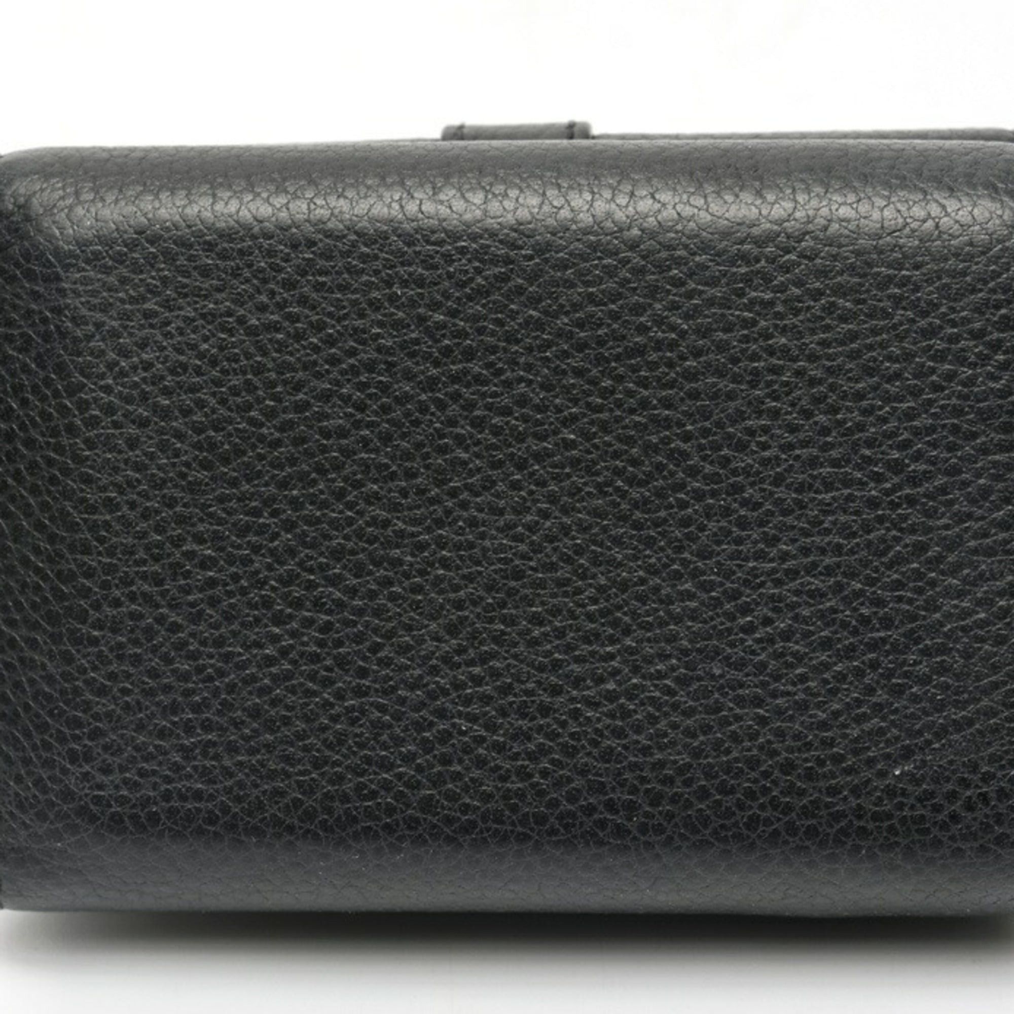 Saint Laurent Paris Saint Laurent Cassandra Origami Tiny Wallet 620287, Leather, Black Size ONE SIZE - 2 Thumbnail