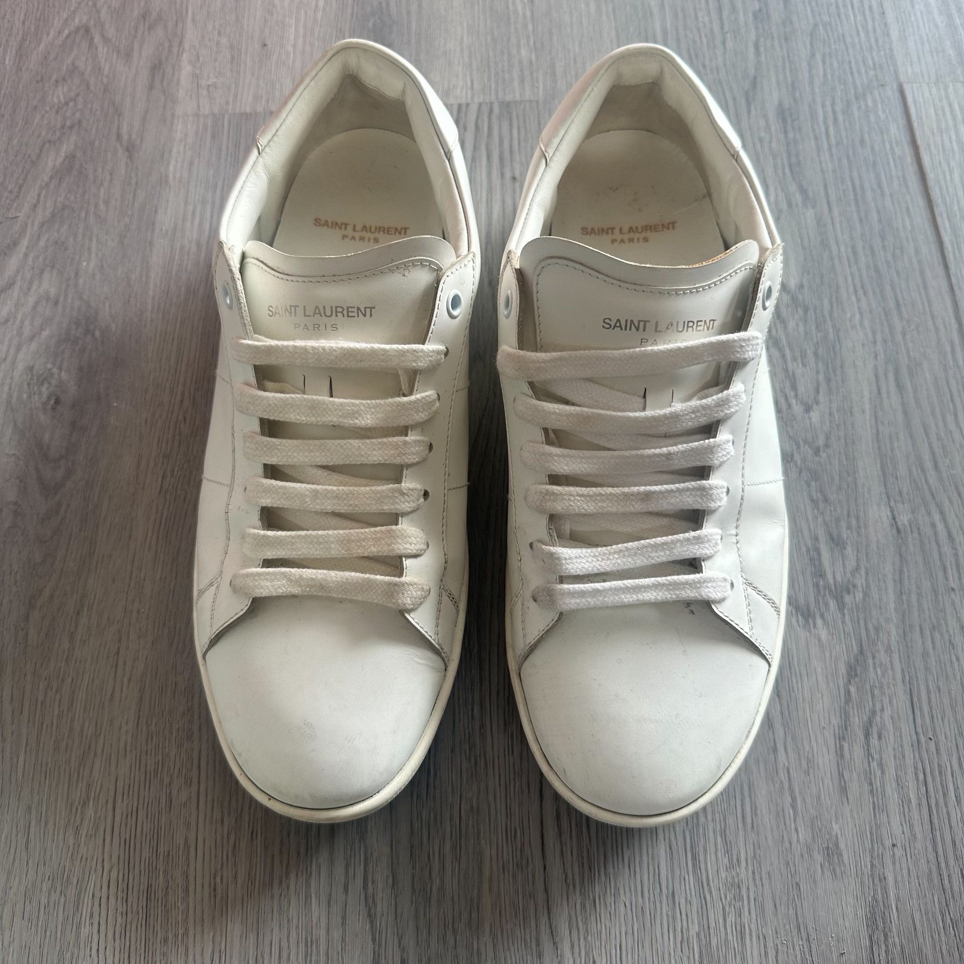 Hedi Slimane Saint Laurent SL01 Low-Top White Sneakers Size US 10 / EU 43 - 2 Thumbnail