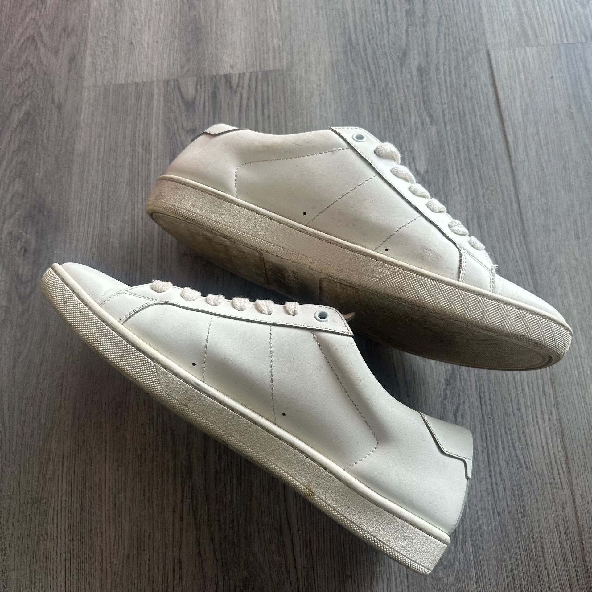 Hedi Slimane Saint Laurent SL01 Low-Top White Sneakers Size US 10 / EU 43 - 6 Thumbnail