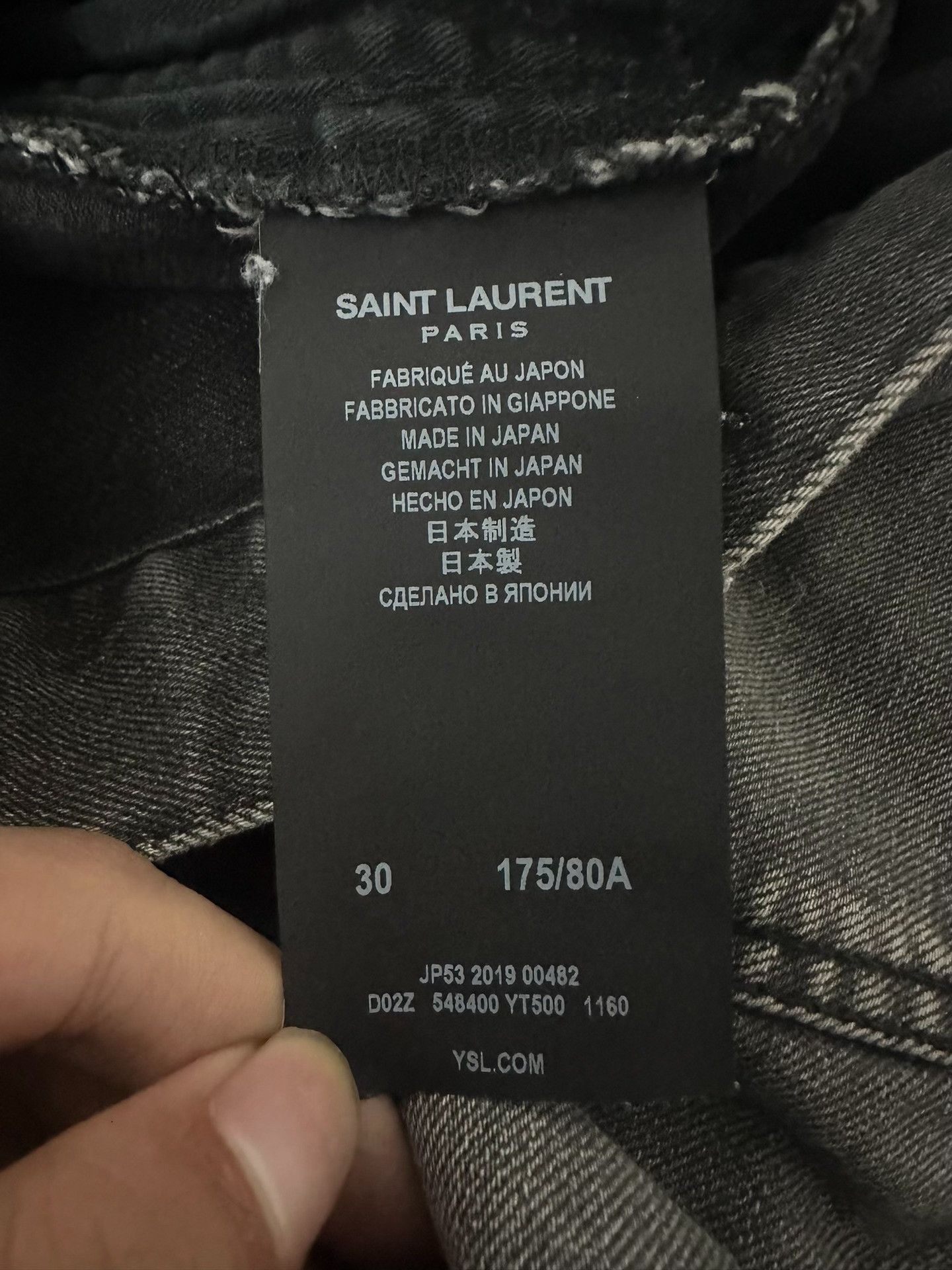 Saint Laurent Paris Saint Laurent 19FW Charcoal Washed Jeans Size US 30 / EU 46 - 4 Thumbnail