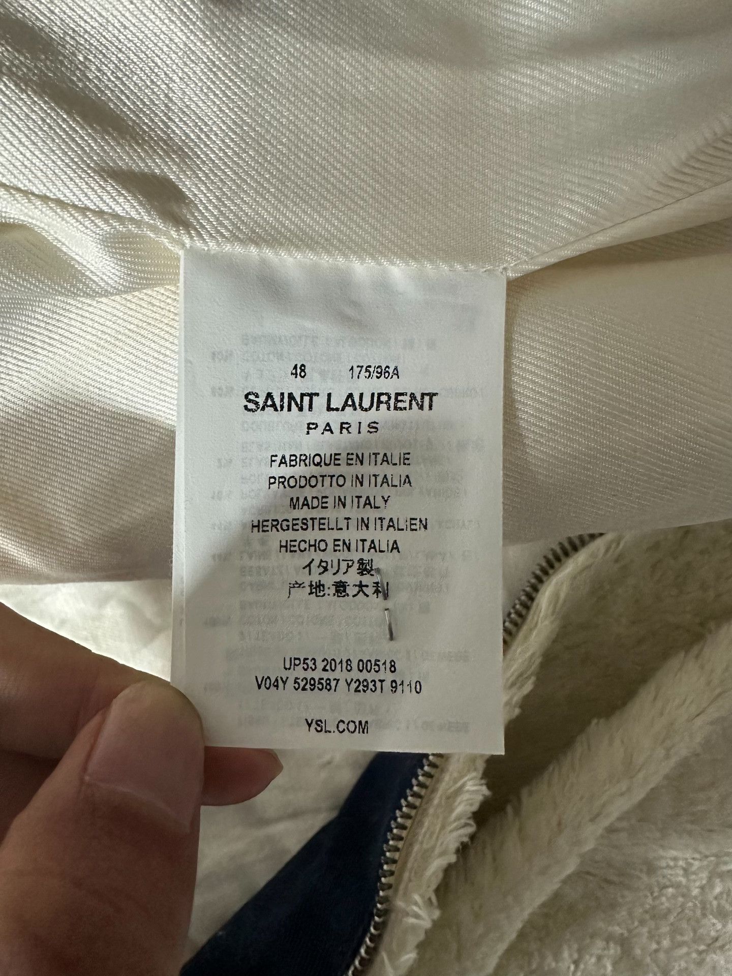 Saint Laurent Paris Saint Laurent Teddy Fleece Varsity Jacket Size US M / EU 48-50 / 2 - 6 Thumbnail