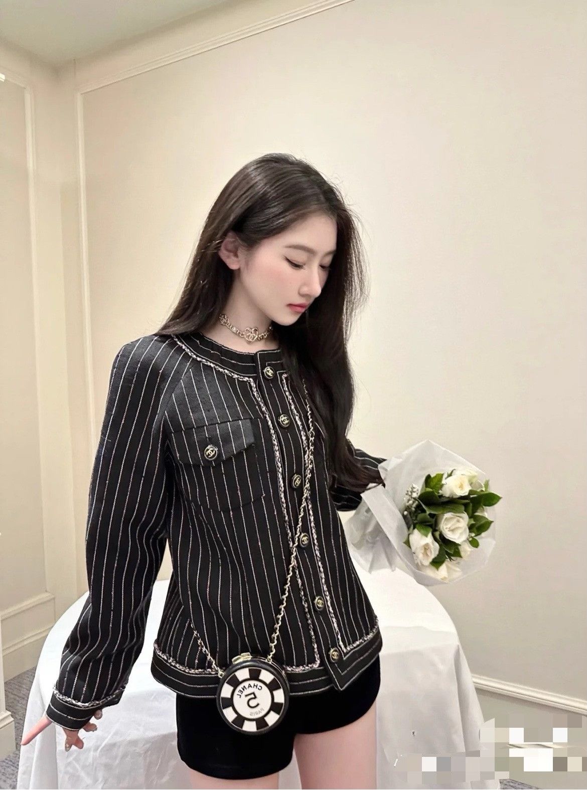 Chanel Chanel 23P Black White Striped Jacket Size XS / US 0-2 / IT 36-38 - 9 Thumbnail