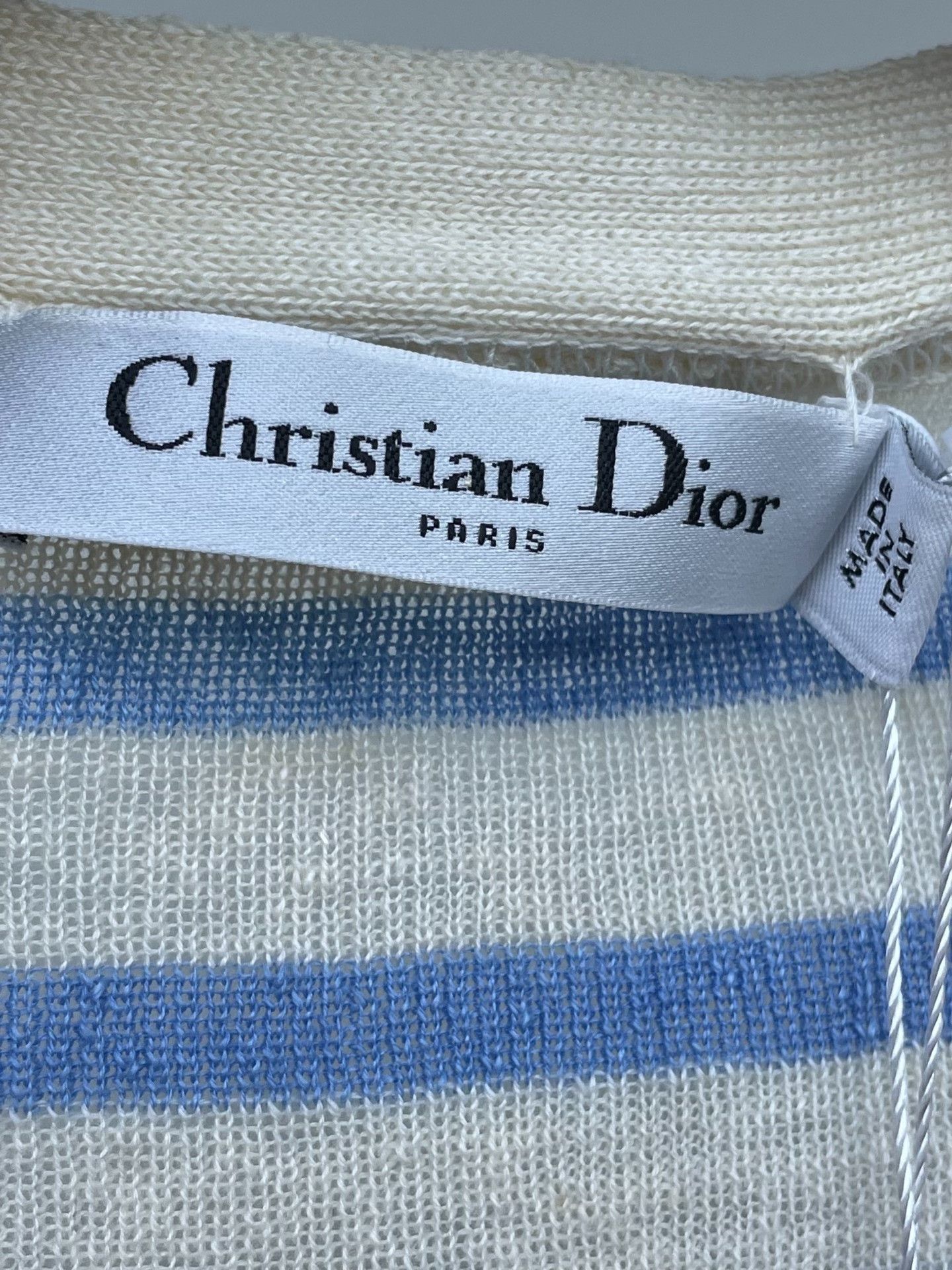Dior Dior Blue White Striped Knit Cardigan Size XS / US 0-2 / IT 36-38 - 5 Thumbnail