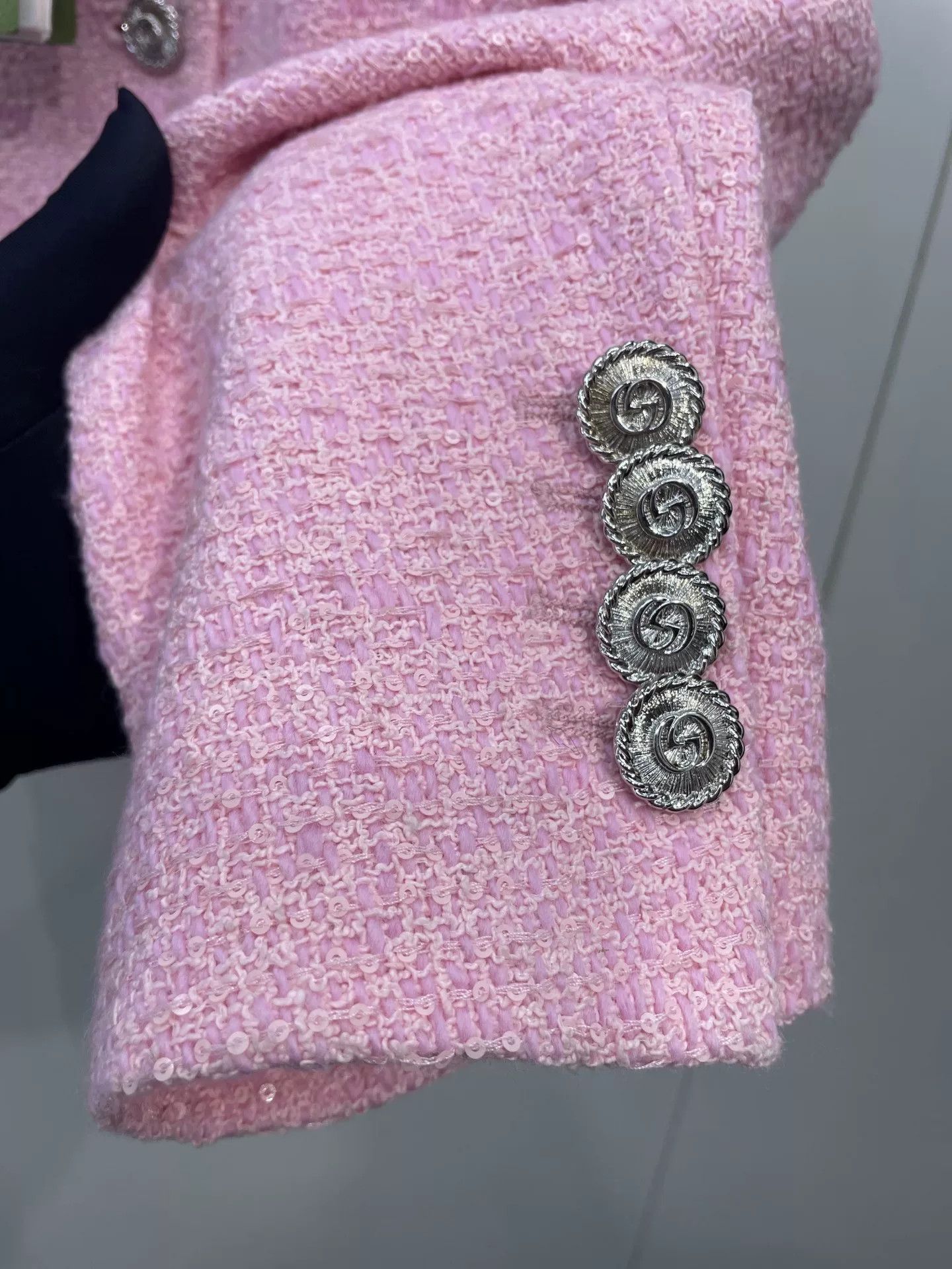 Gucci Gucci Pink Double-Breasted Short Coat Size M / US 6-8 / IT 42-44 - 2 Thumbnail