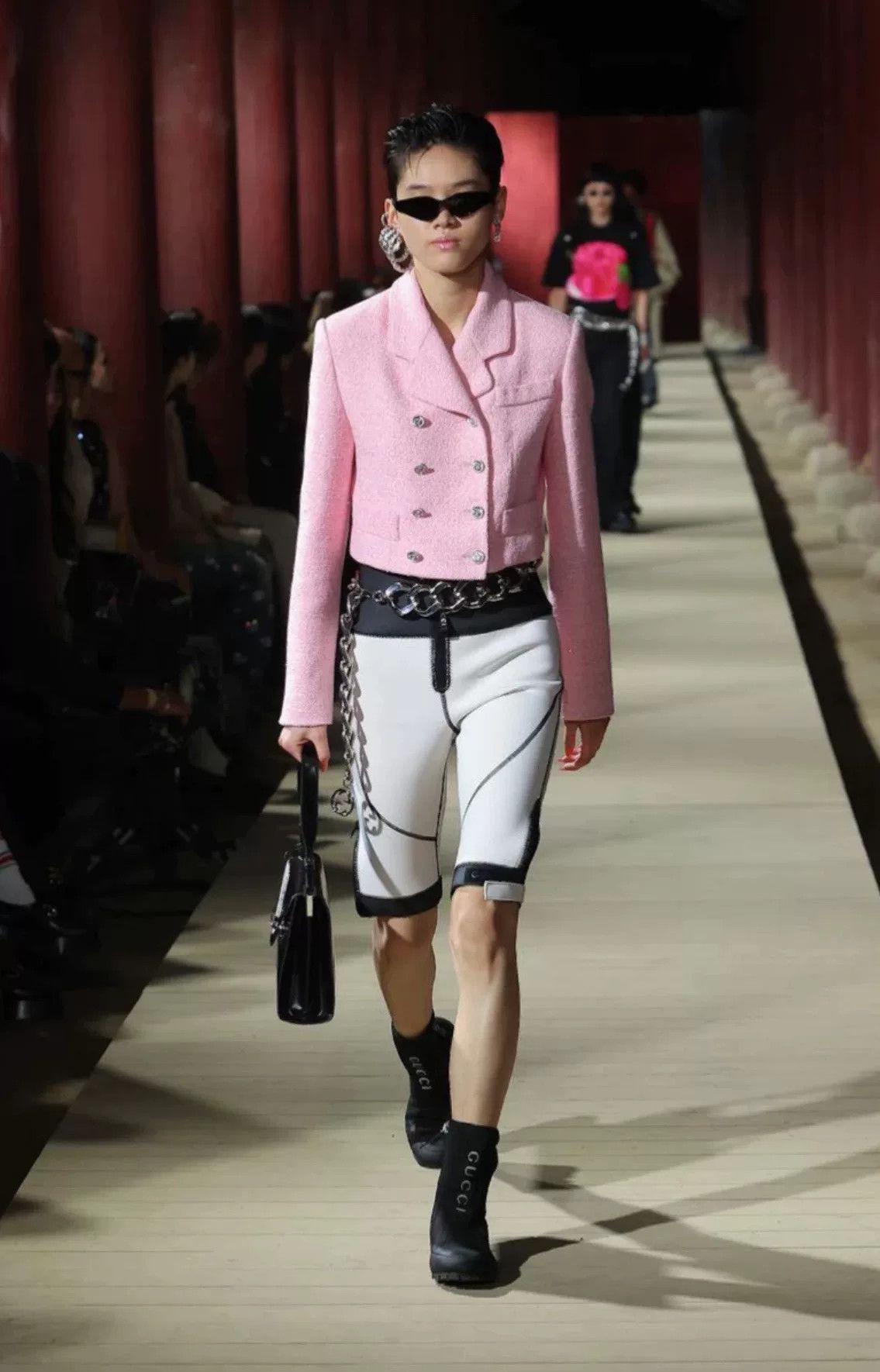 Gucci Gucci Pink Double-Breasted Short Coat Size M / US 6-8 / IT 42-44 - 9 Thumbnail