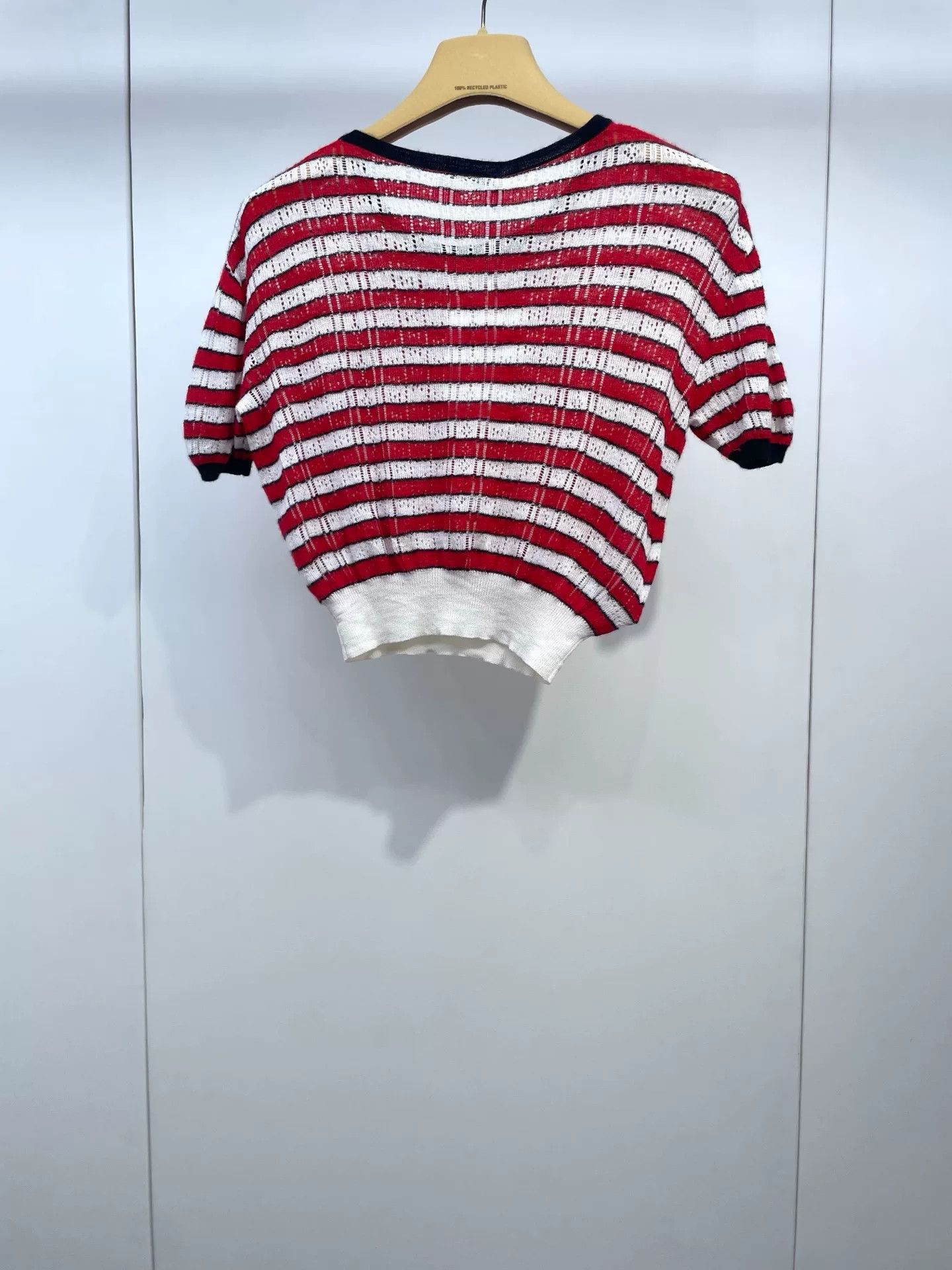 Miu Miu Miu Miu Striped Lightweight Knit Top Size S / US 4 / IT 40 - 2 Thumbnail