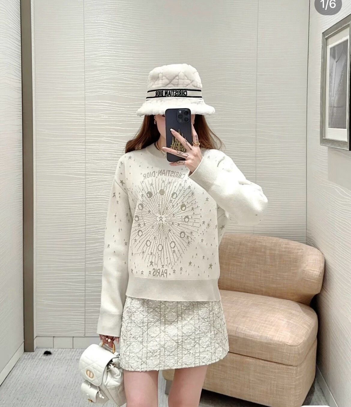 Dior Dior 25 Gold Letter Knit Cashmere Sweater Size S / US 4 / IT 40 - 9 Thumbnail