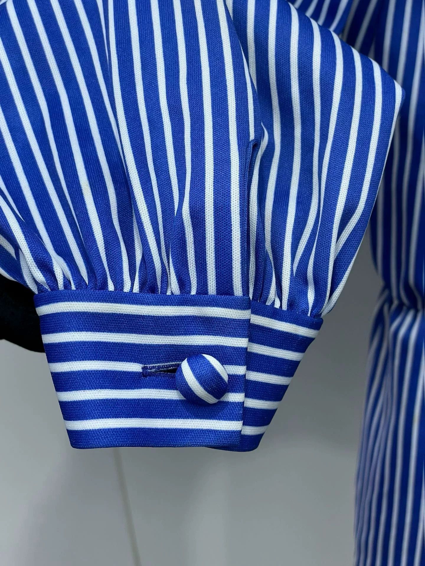 Balenciaga Balenciaga Blue White Stripe Sash Top Size XS / US 0-2 / IT 36-38 - 3 Thumbnail