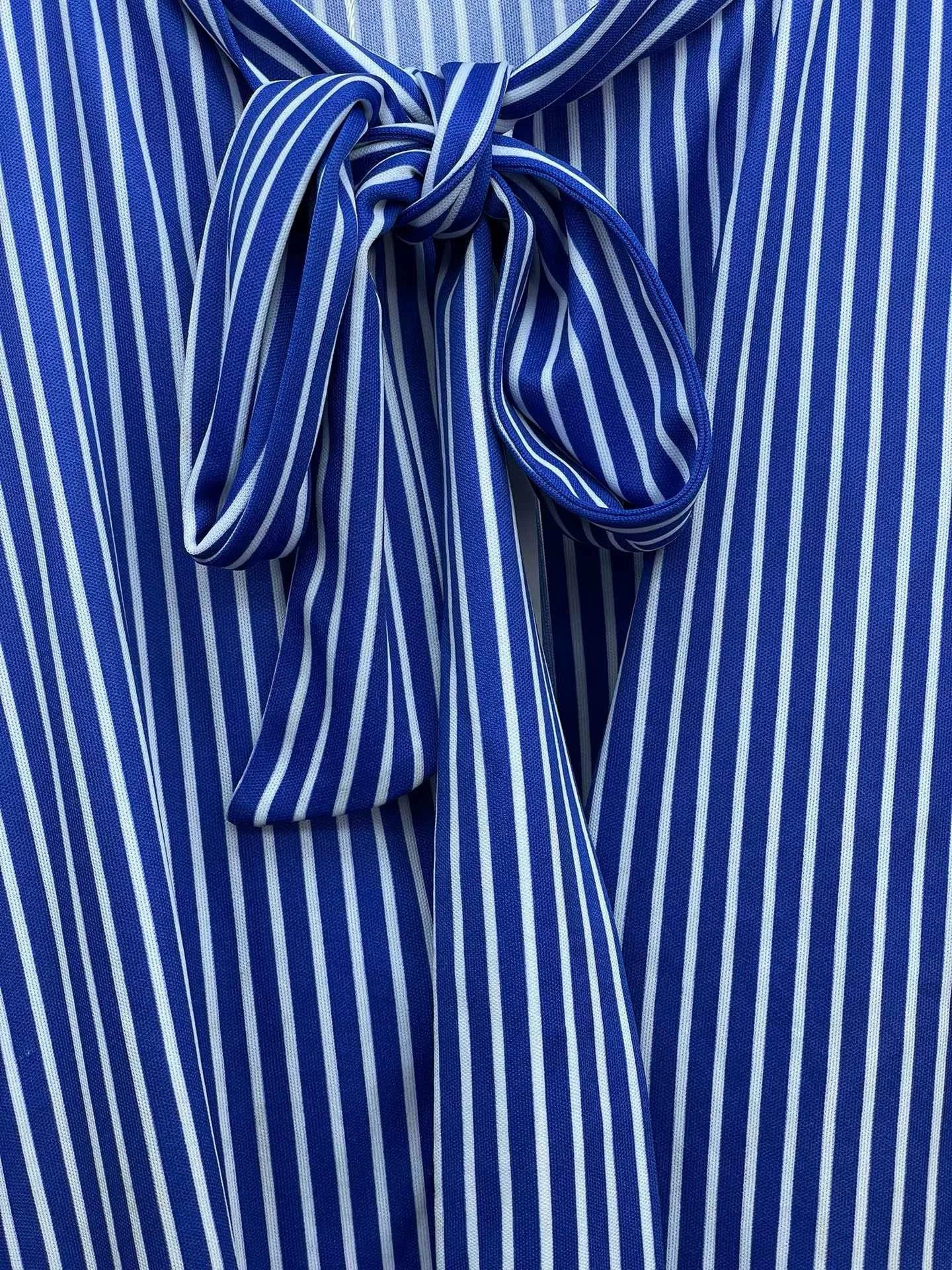 Balenciaga Balenciaga Blue White Stripe Sash Top Size XS / US 0-2 / IT 36-38 - 4 Thumbnail