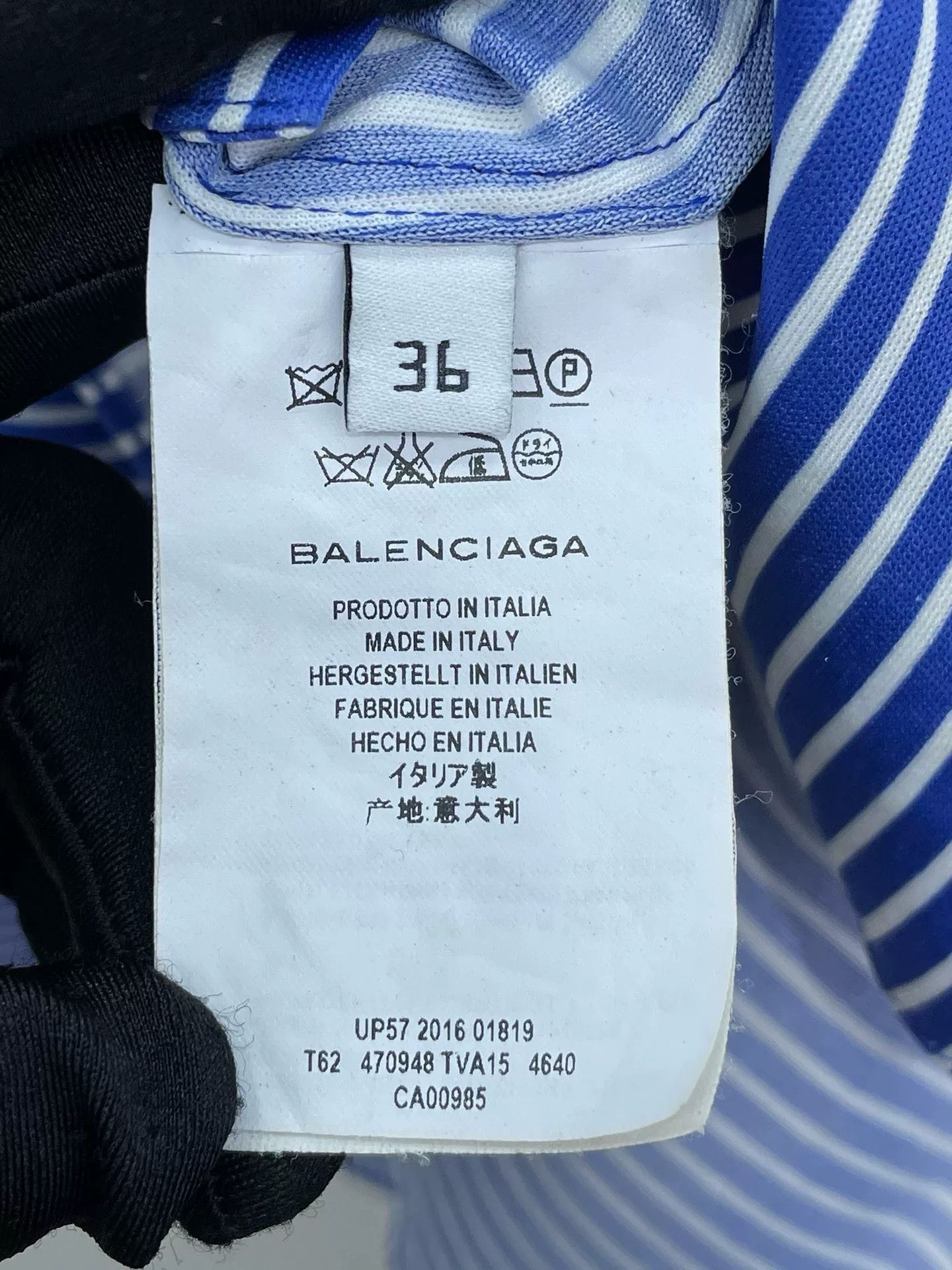 Balenciaga Balenciaga Blue White Stripe Sash Top Size XS / US 0-2 / IT 36-38 - 7 Thumbnail
