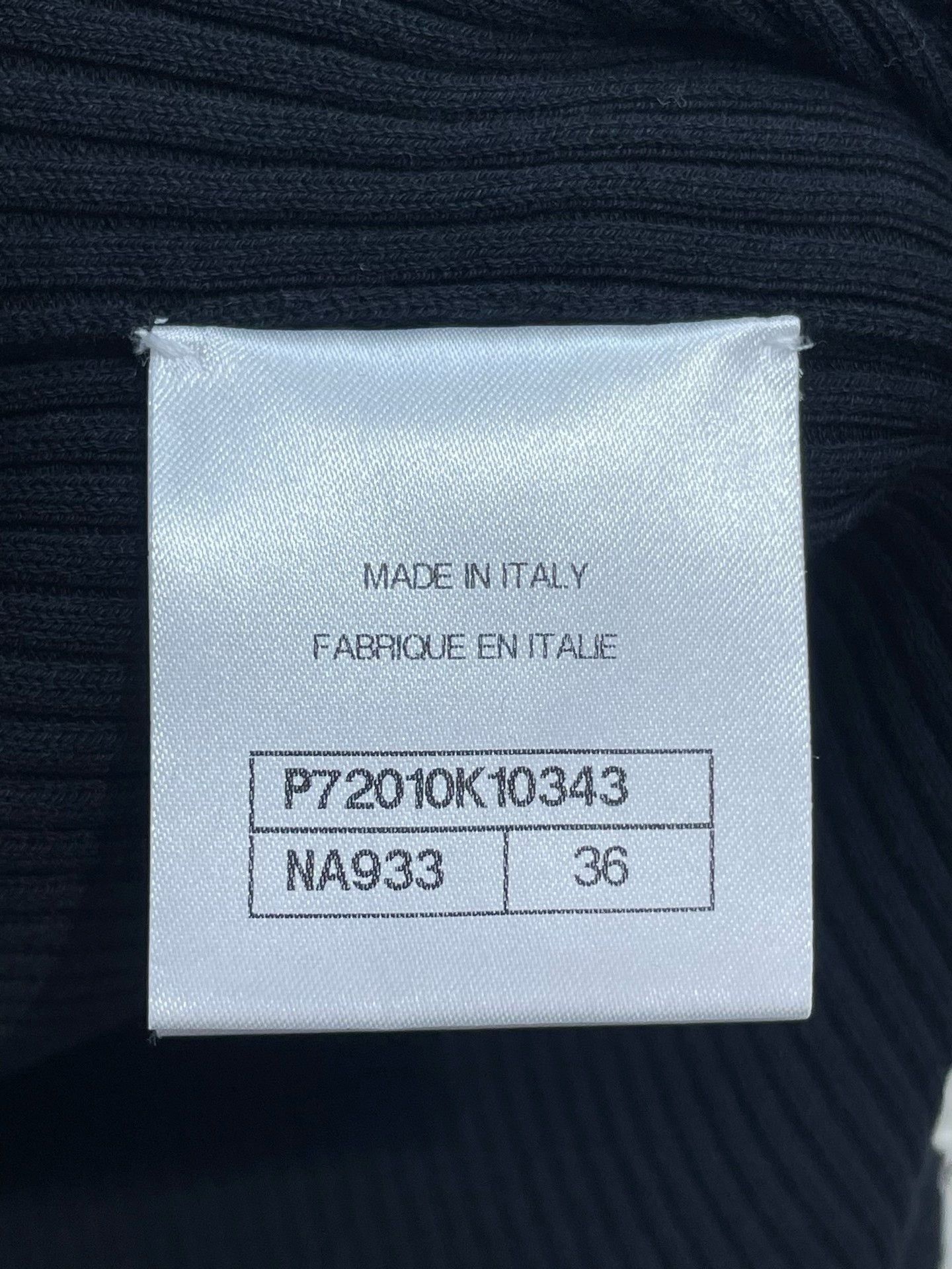 Chanel Chanel Black White Trim Off-Shoulder Knit Top Size XS / US 0-2 / IT 36-38 - 6 Thumbnail