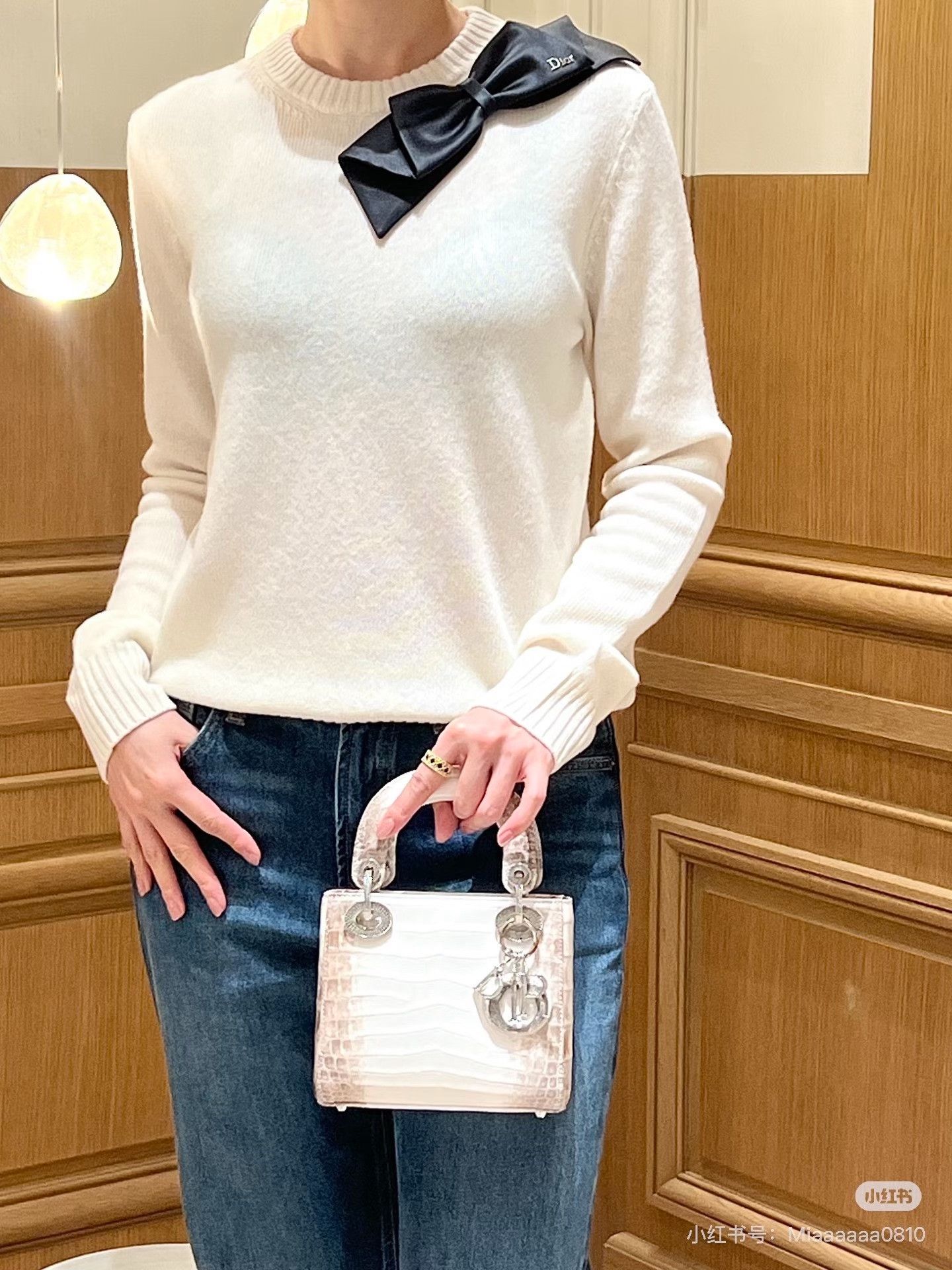 Dior Dior 26 New Bow Knit Top Size XS / US 0-2 / IT 36-38 - 9 Thumbnail