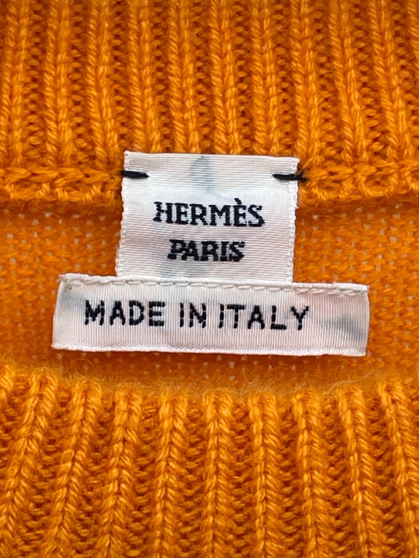 Hermes Hermes Orange Cashmere Knit Short-Sleeve Size XS / US 0-2 / IT 36-38 - 4 Thumbnail