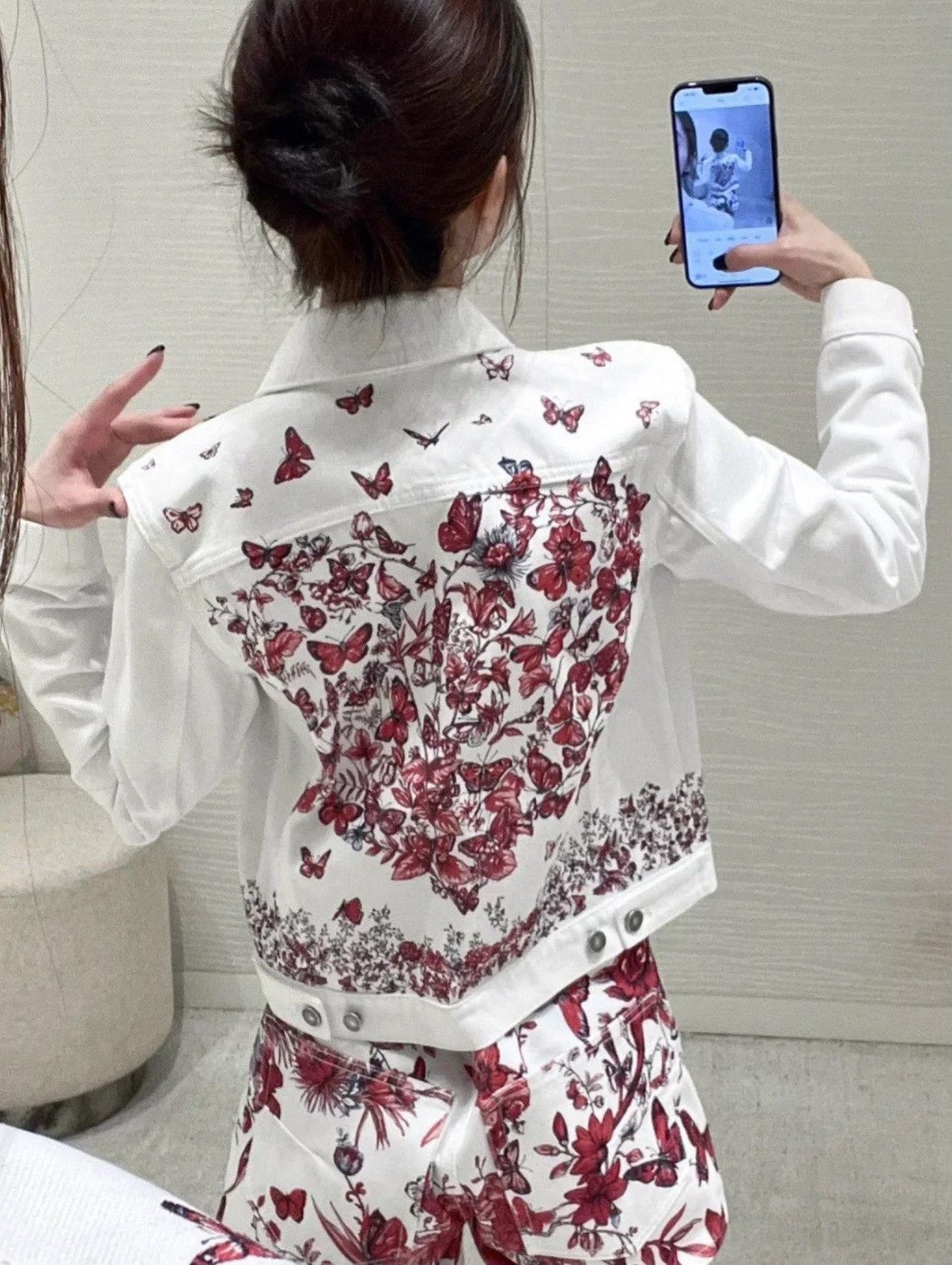 Dior Dior Spring 24 Butterfly Denim Jacket Size XXS / US 00 / IT 34 - 9 Thumbnail