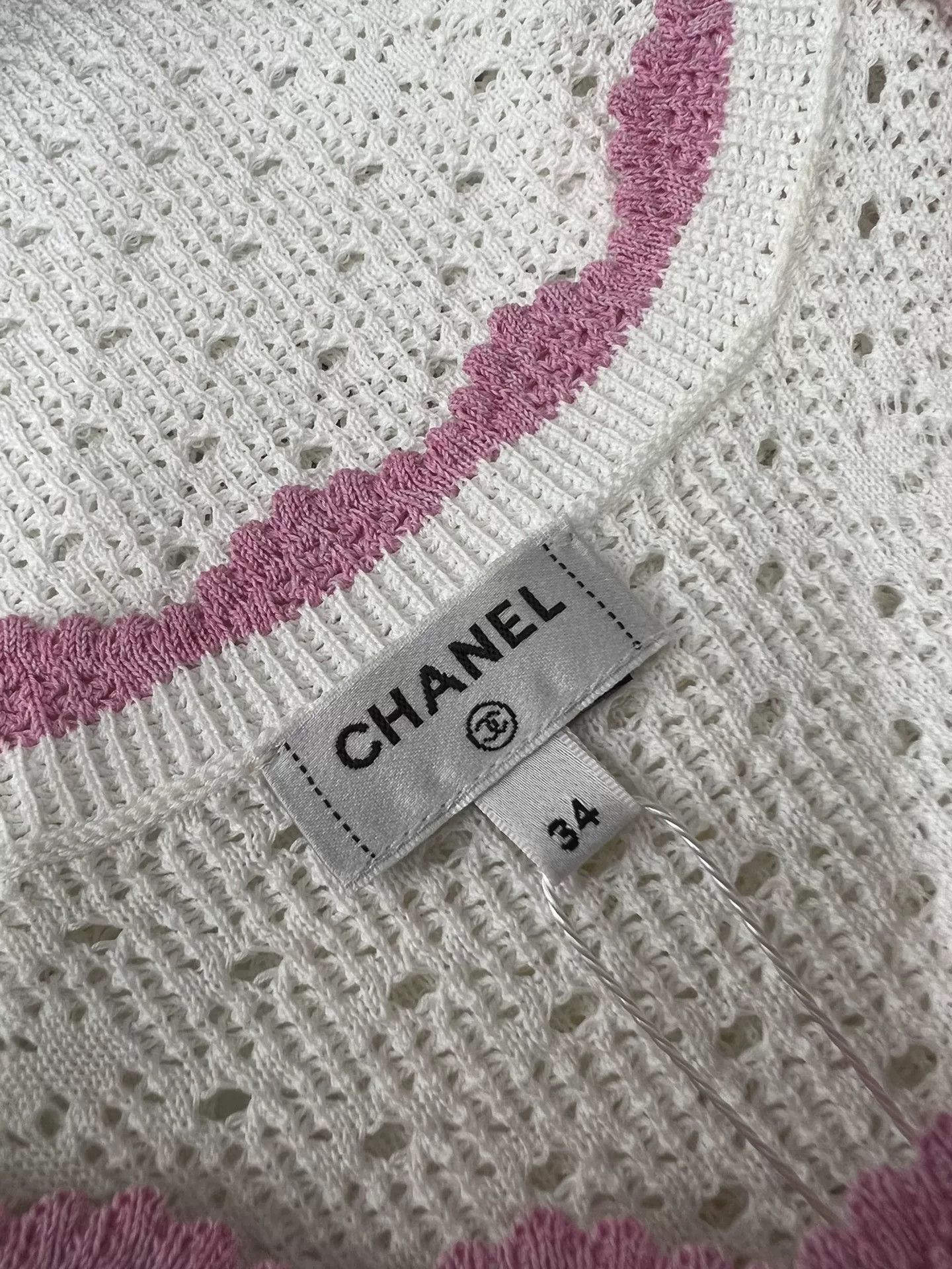 Chanel Chanel 24P White Knit Hollow Vest Size XXS / US 00 / IT 34 - 3 Thumbnail