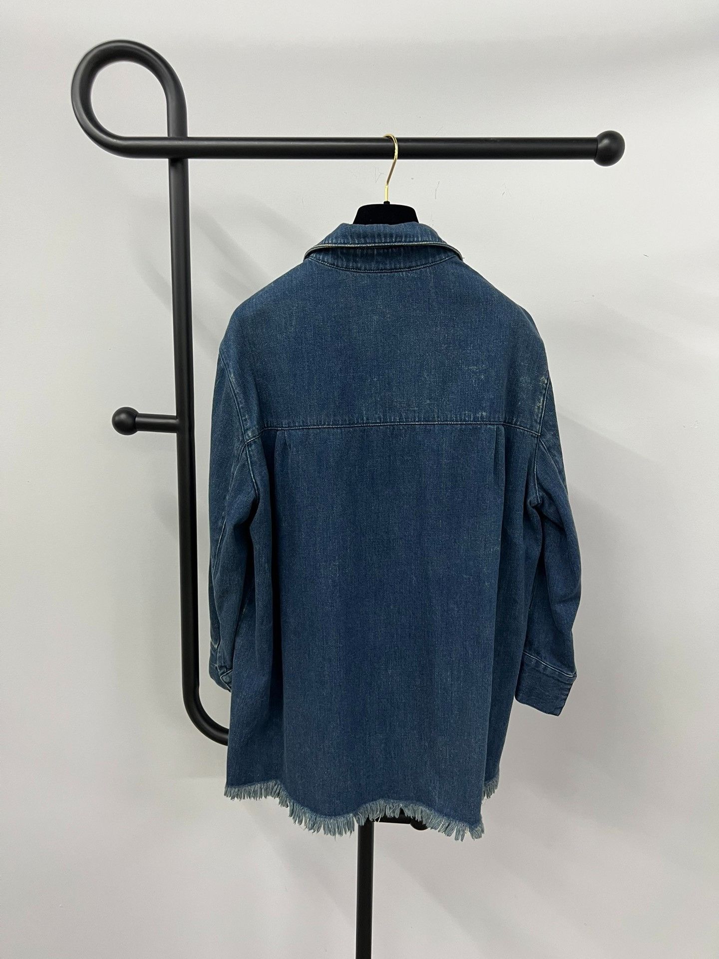 Chloe Chloé Distressed Frayed Denim Jacket Size S / US 4 / IT 40 - 3 Thumbnail