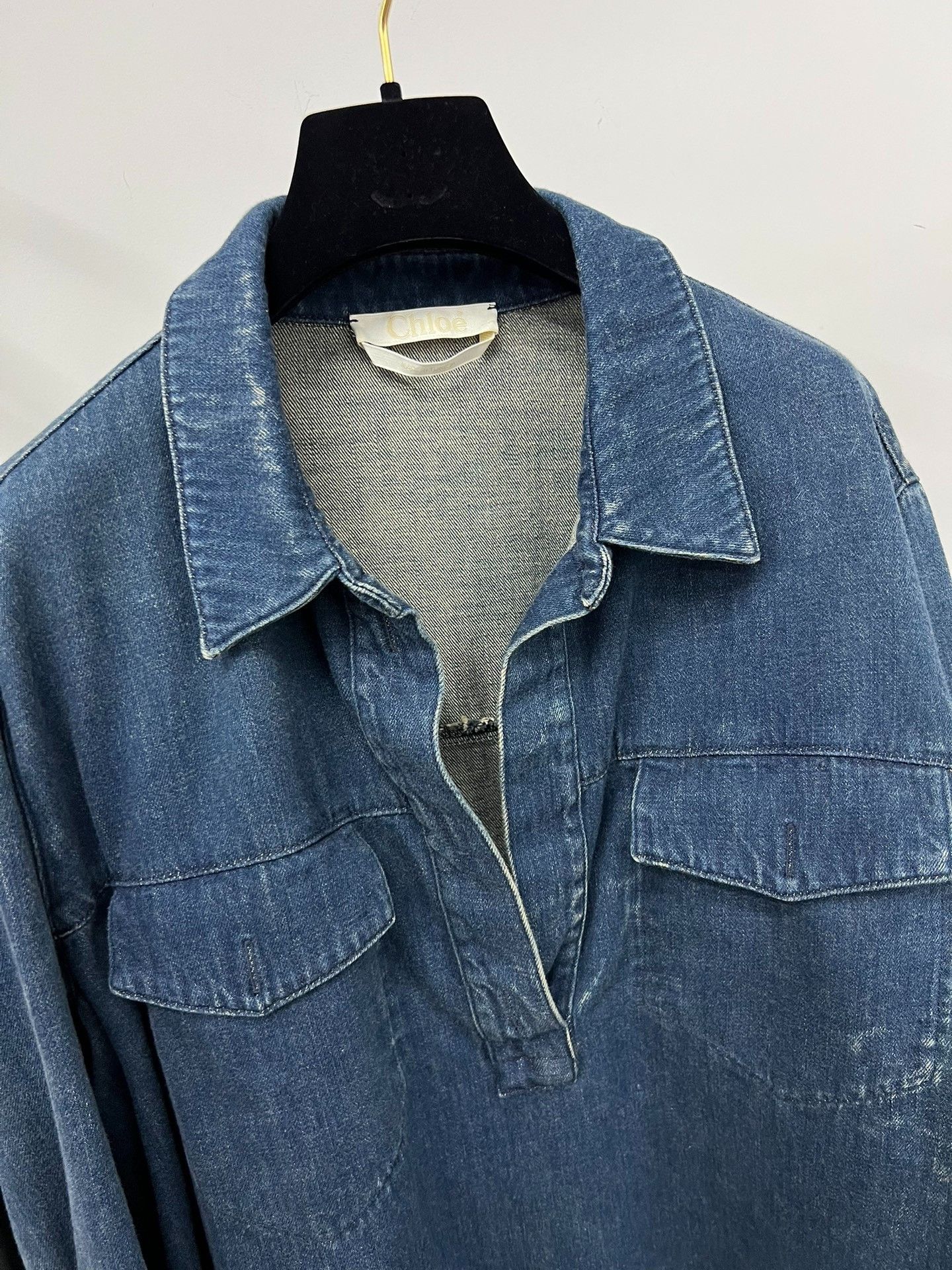 Chloe Chloé Distressed Frayed Denim Jacket Size S / US 4 / IT 40 - 2 Thumbnail