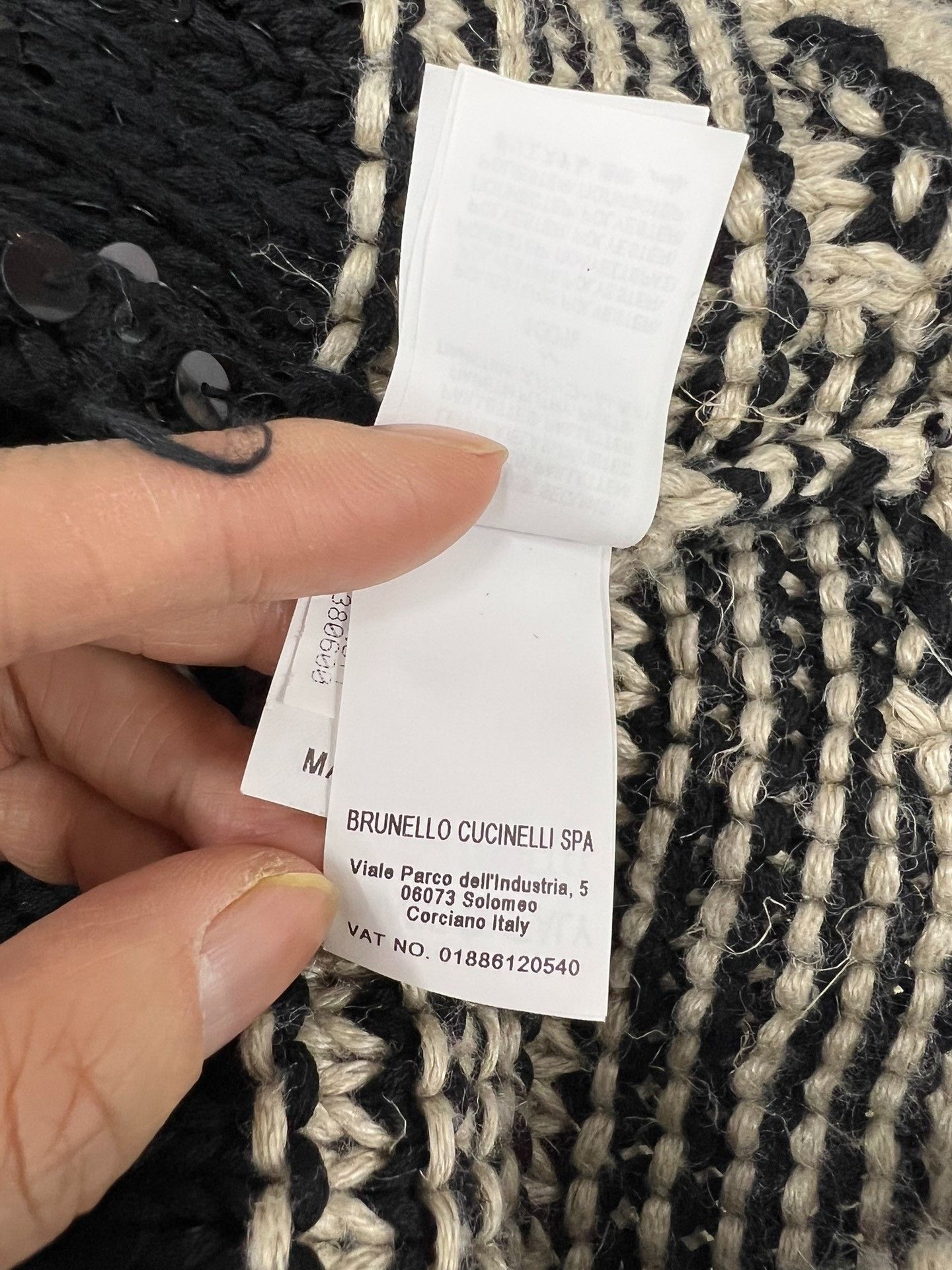 Brunello Cucinelli Brunello Cucinelli Black Beaded Knit Sweater Size M / US 6-8 / IT 42-44 - 7 Thumbnail