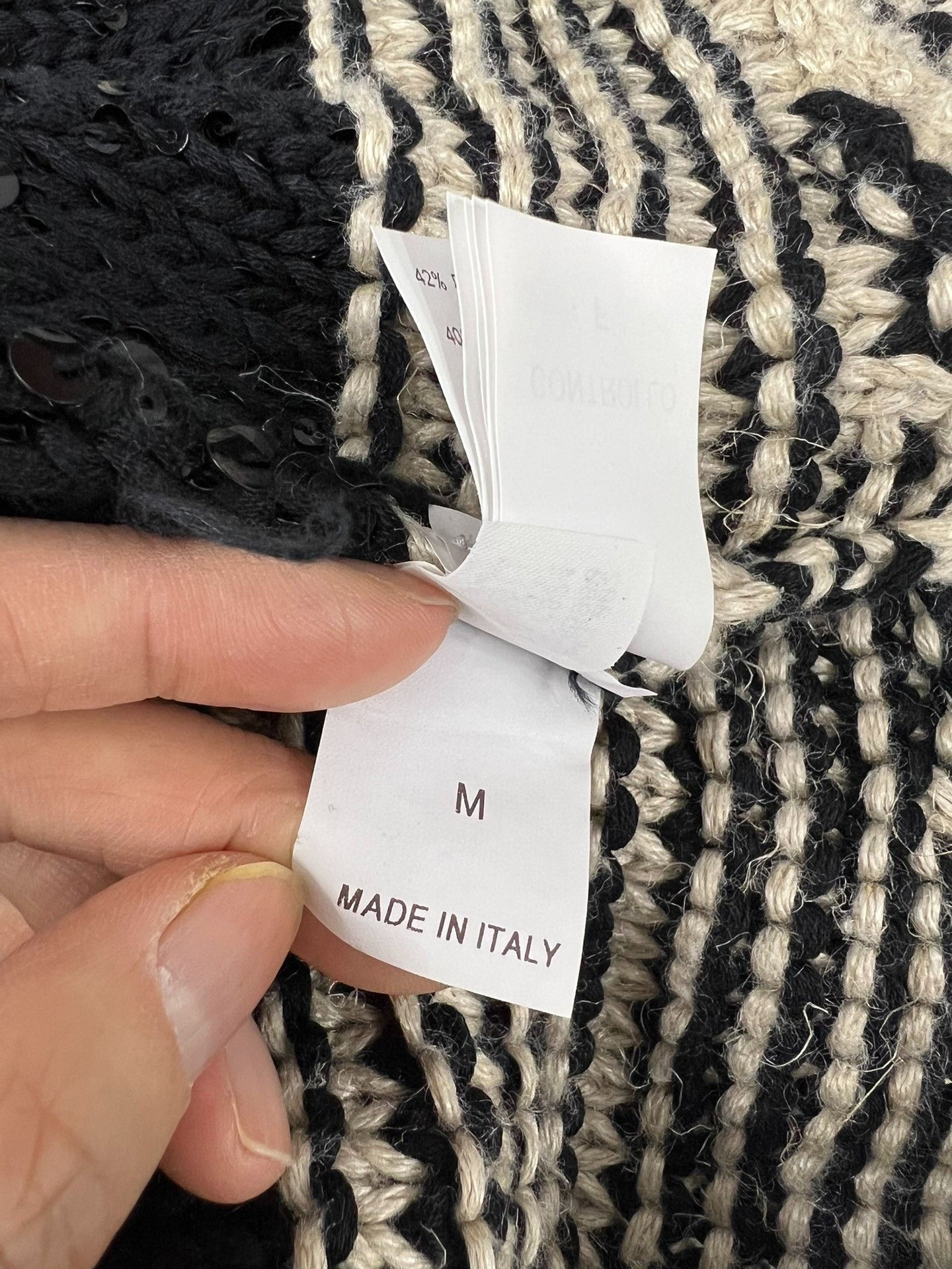 Brunello Cucinelli Brunello Cucinelli Black Beaded Knit Sweater Size M / US 6-8 / IT 42-44 - 8 Thumbnail