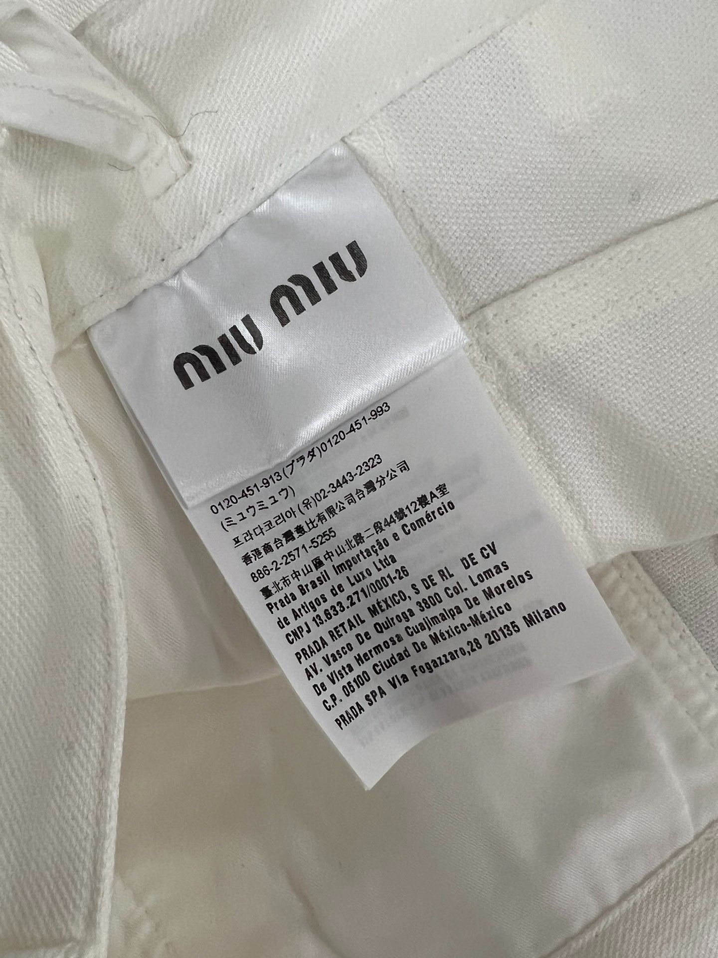 Miu Miu Miu Miu White Side Stripe Denim Skirt Size 38" / US 16 / IT 52 - 7 Thumbnail