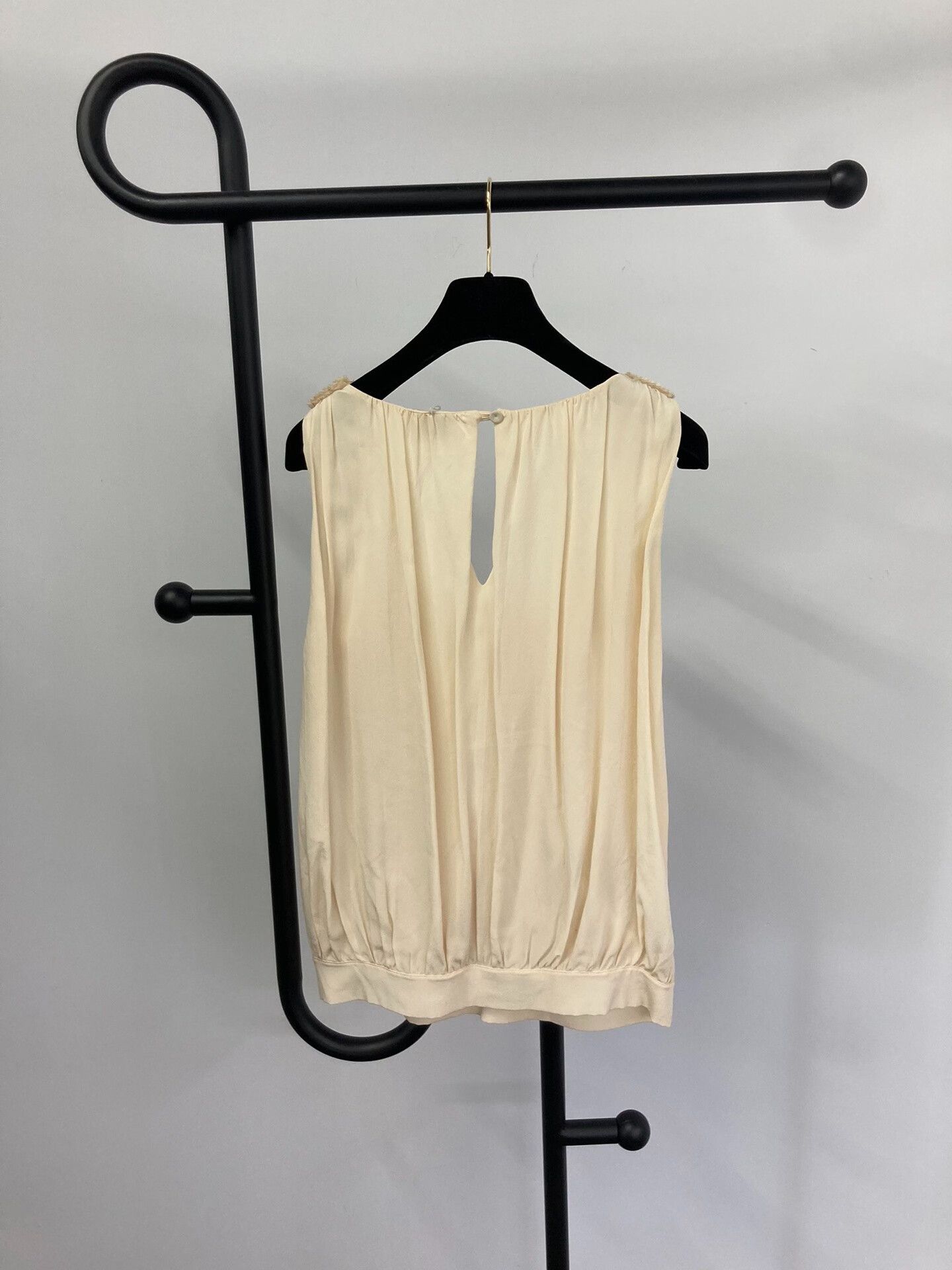Fendi Fendi Silver Sequin Silk Spliced Vest Size S / US 4 / IT 40 - 2 Thumbnail