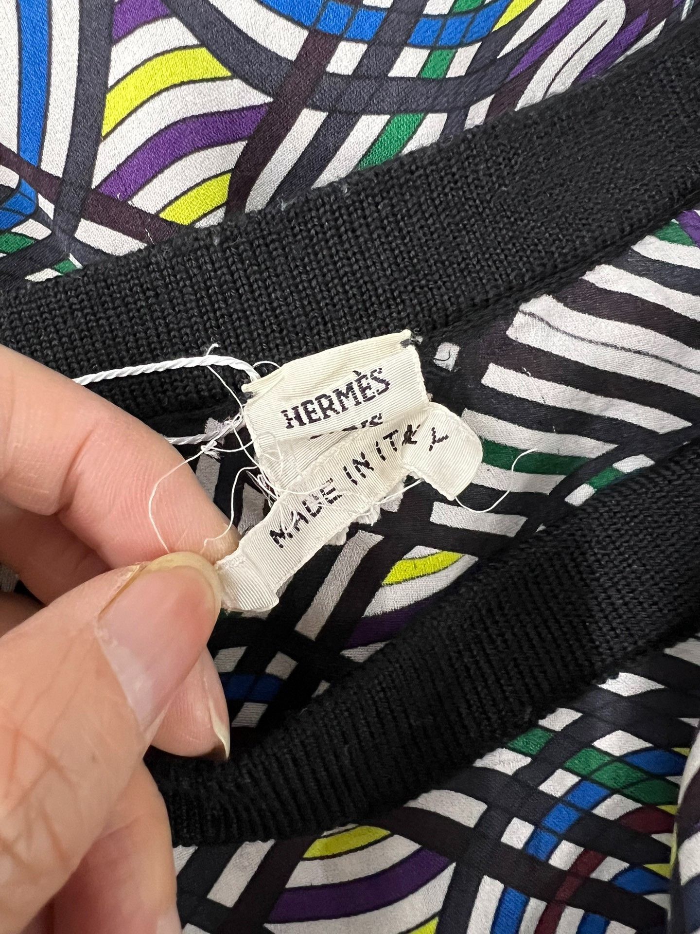 Hermes Hermes Geometric Print Silk Top Size S / US 4 / IT 40 - 4 Thumbnail