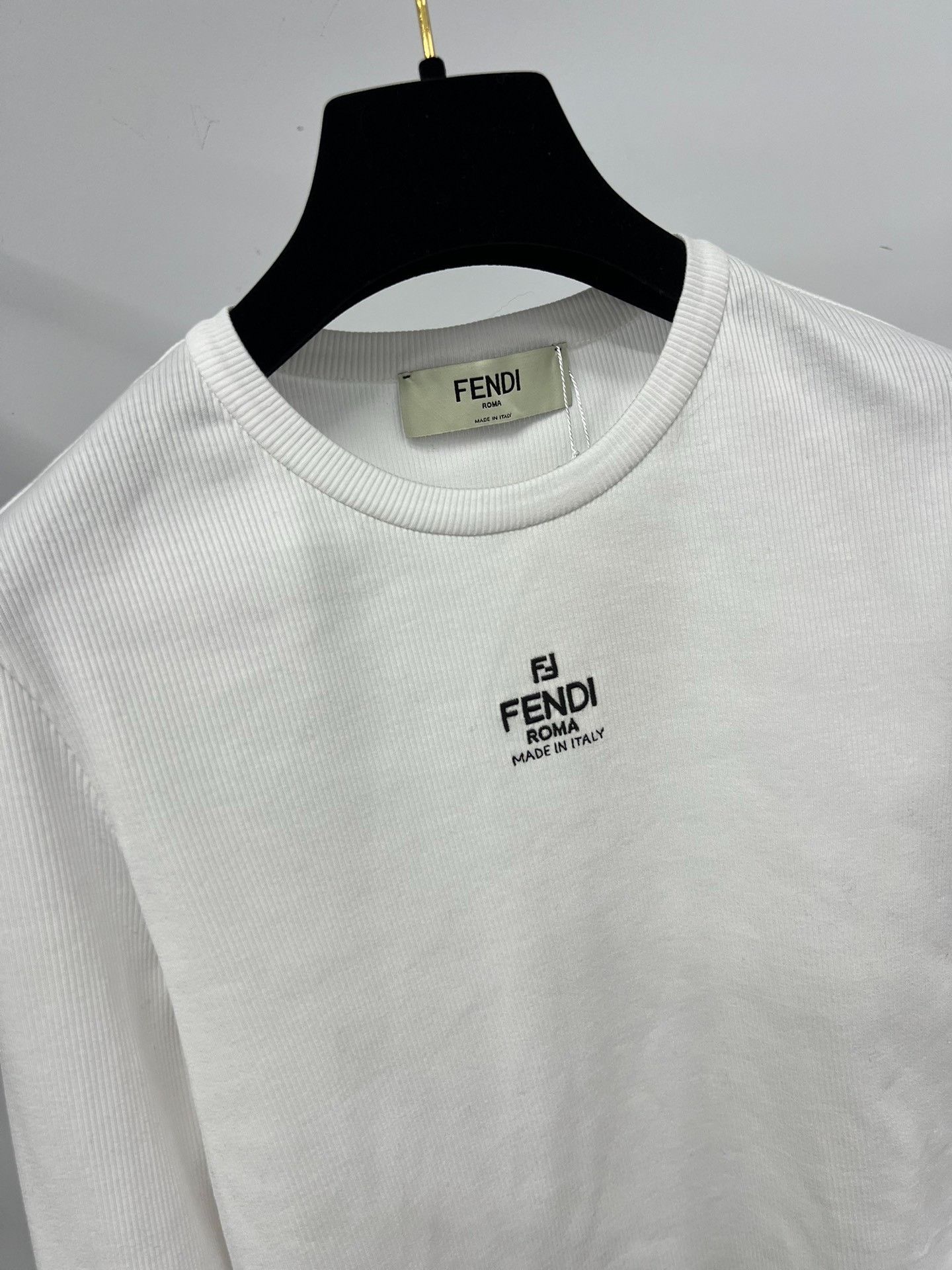 Fendi Fendi White Knit Long-Sleeve Base Layer Size S / US 4 / IT 40 - 2 Thumbnail