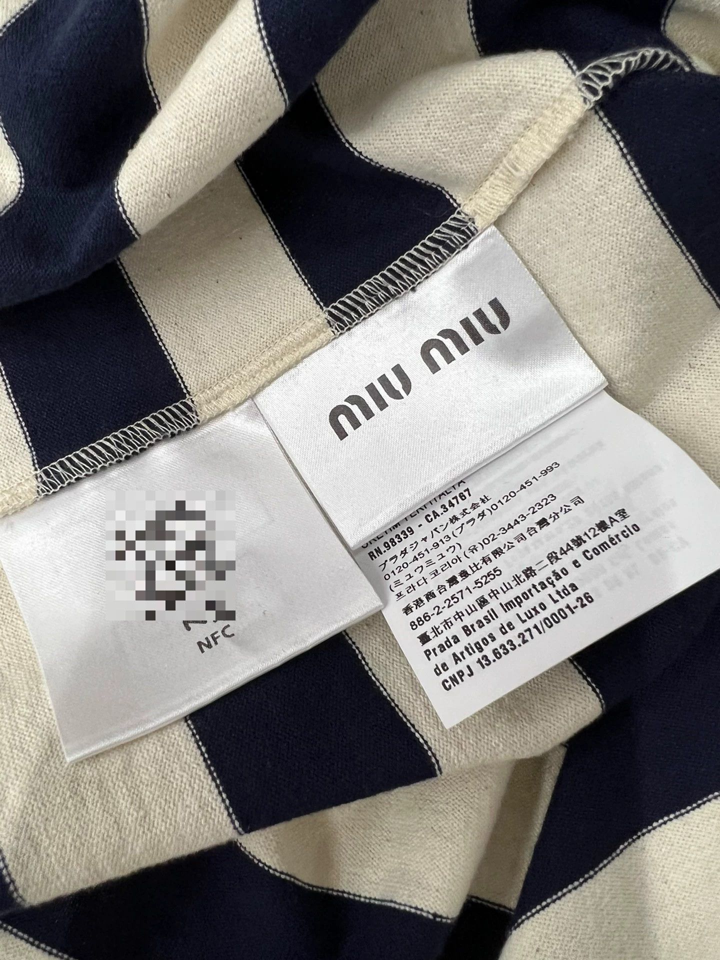 Miu Miu MiuMiu Lace Stripe One-shoulder Knit Top Size XS / US 0-2 / IT 36-38 - 6 Thumbnail
