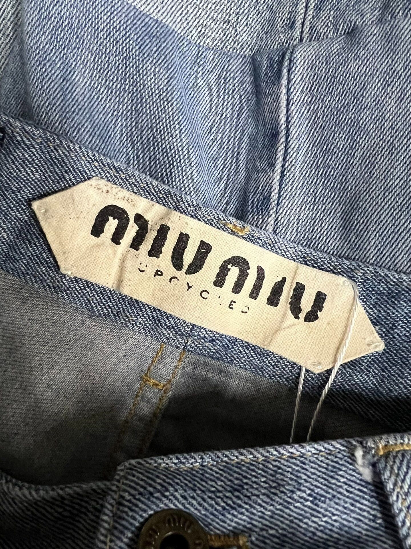 Miu Miu Miu Miu Colorblock Washed Wide-Leg Jeans Size 25" / US 0 / IT 36 - 4 Thumbnail