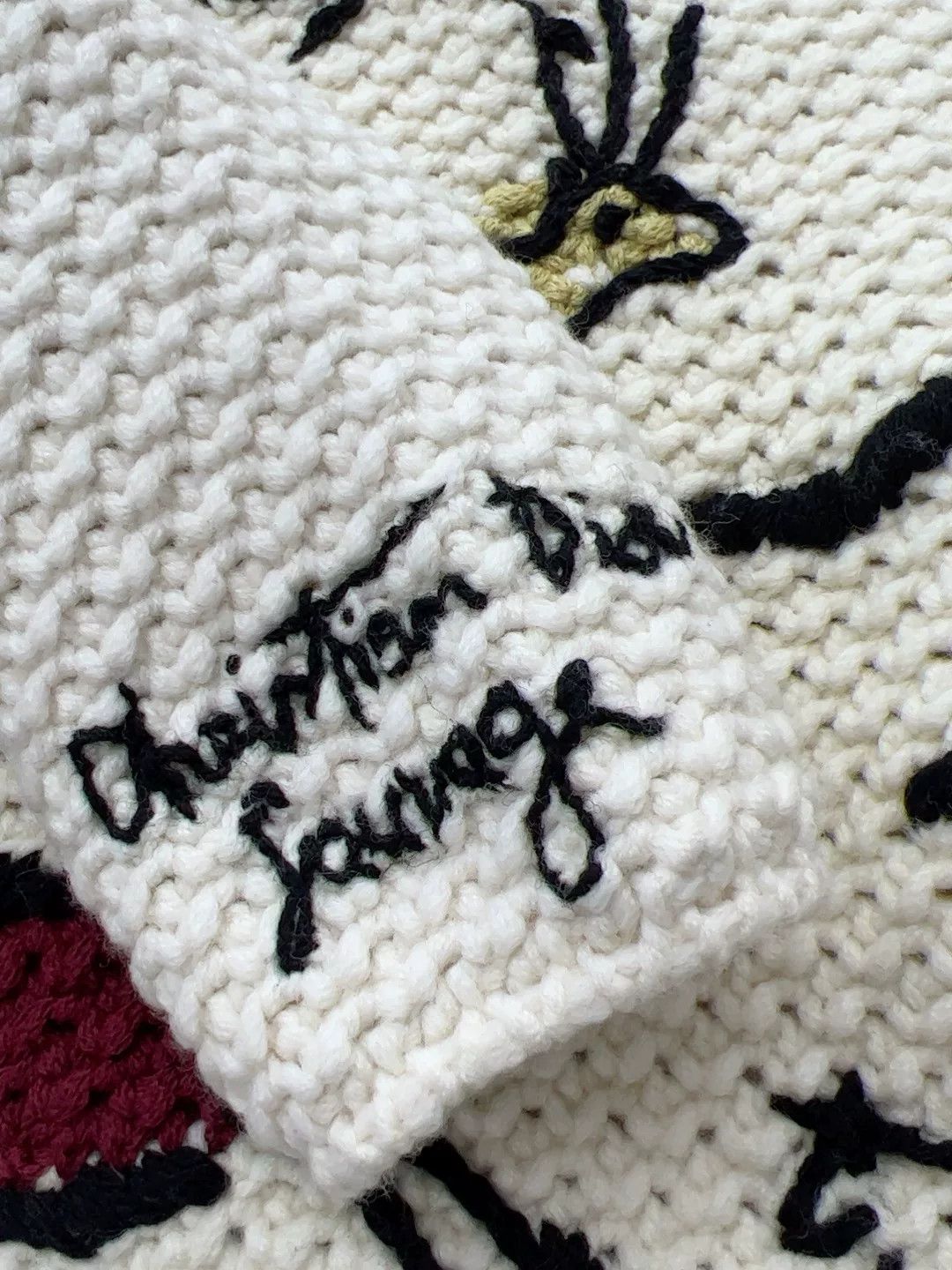 Dior Dior White Animal Pattern Knit Sweater Size XS / US 0-2 / IT 36-38 - 4 Thumbnail