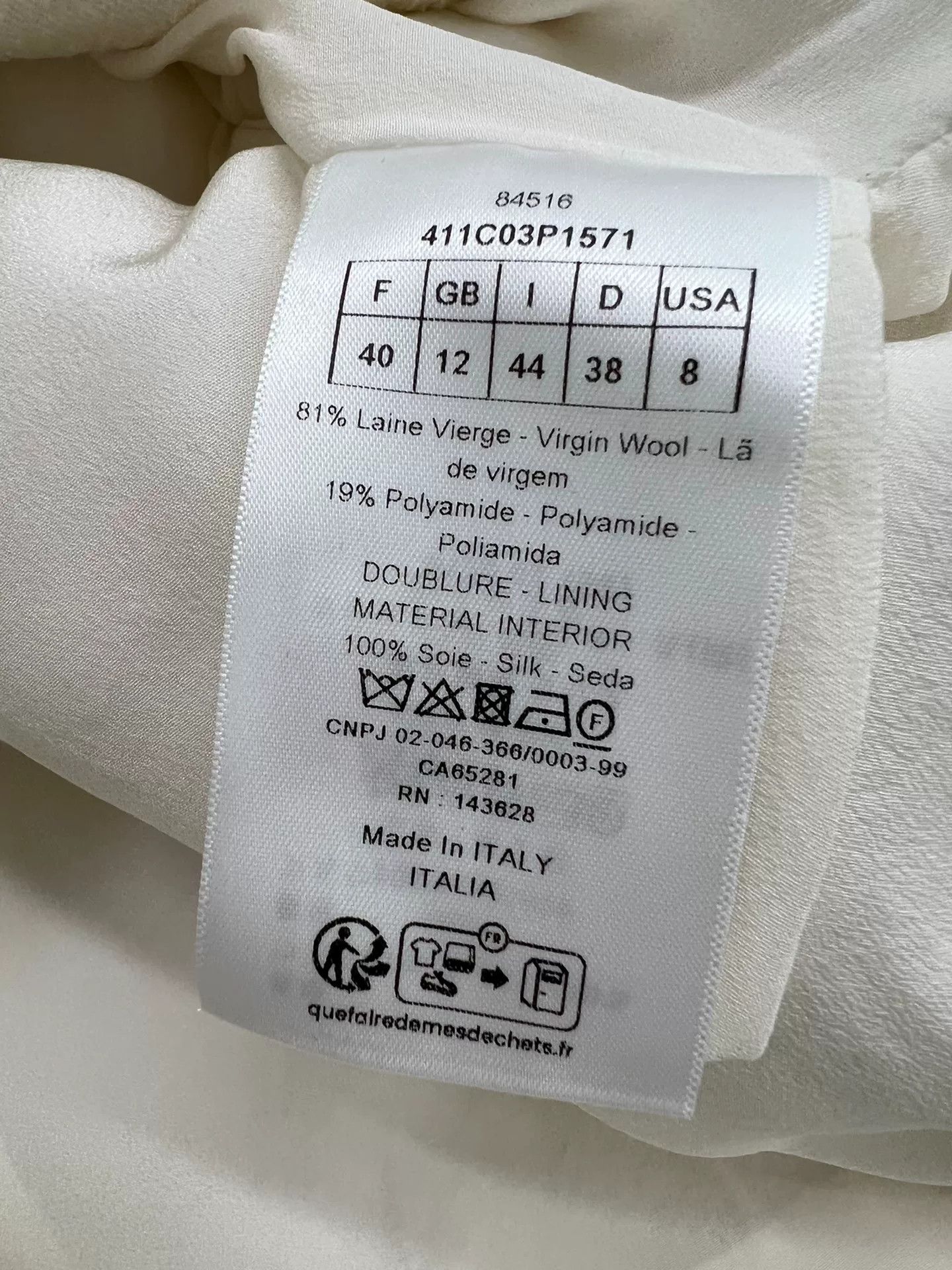Dior Dior White Bow Double-Breasted Coat Size S / US 4 / IT 40 - 5 Thumbnail