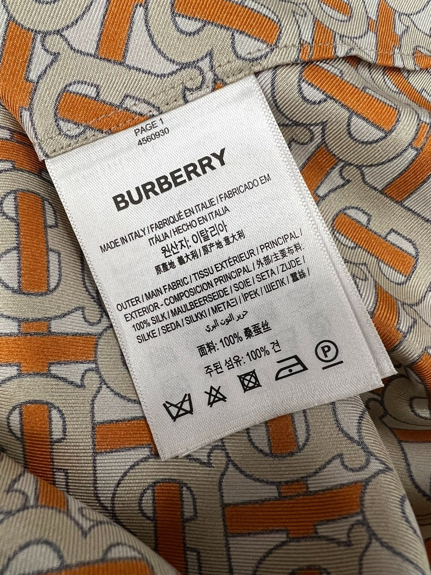 Burberry Burberry TB Monogram Silk Shirt Size S / US 4 / IT 40 - 6 Thumbnail