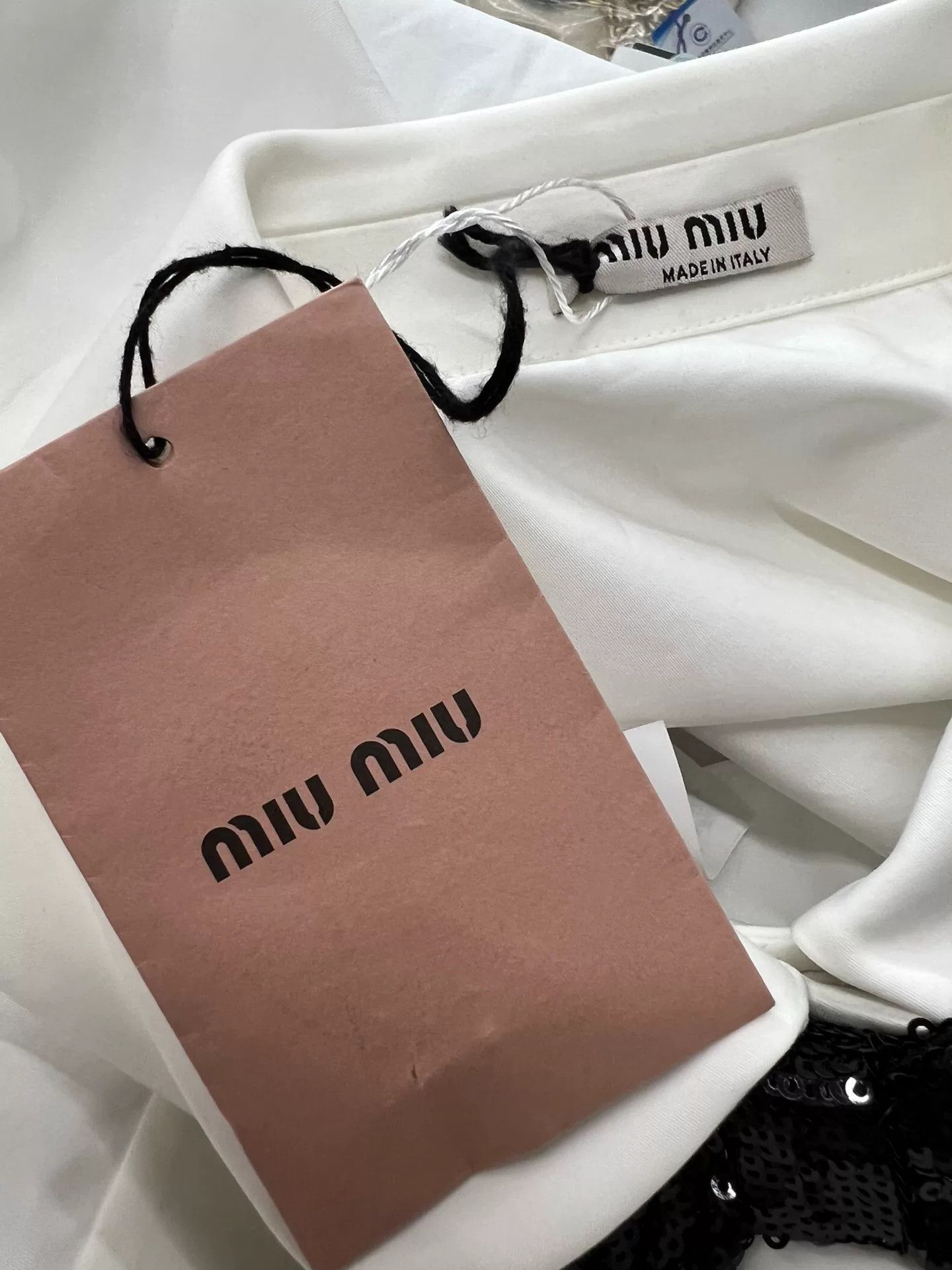 Miu Miu MiuMiu White Short Bow Shirt Size S / US 4 / IT 40 - 4 Thumbnail